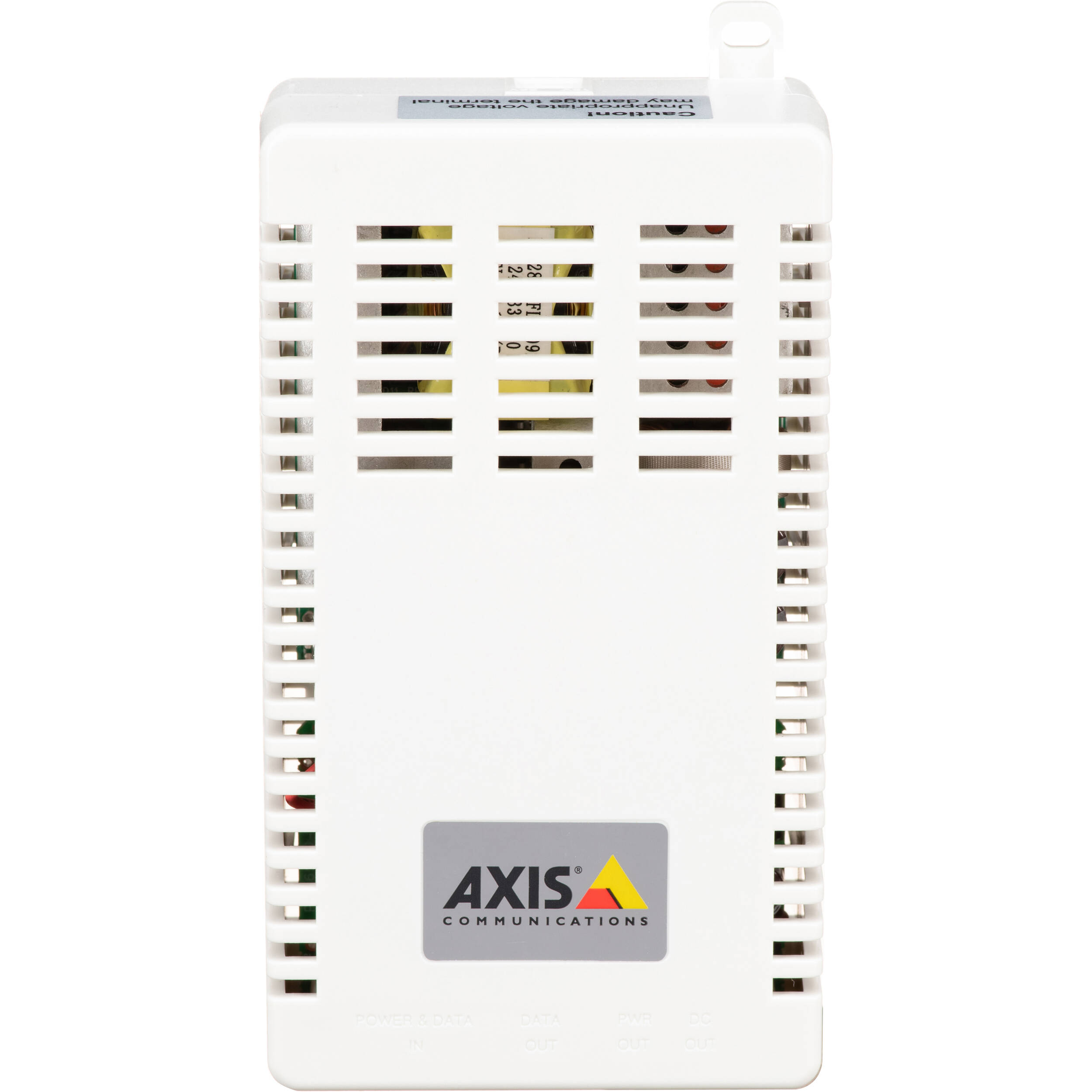 Axis T8127 PoE splitter for converting Power over Ethernet to device power — view 2