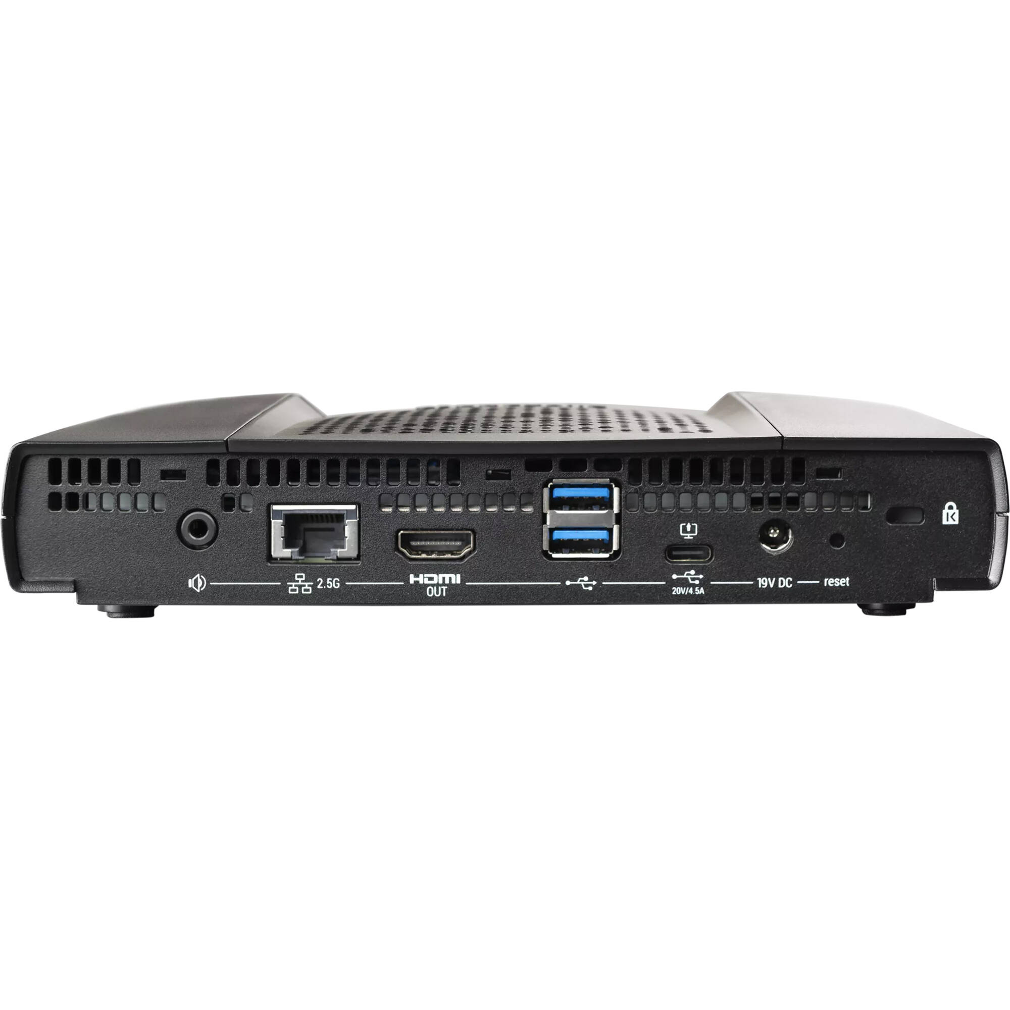 Barco ClickShare base with two buttons for dual-screen conference room sharing — view 3