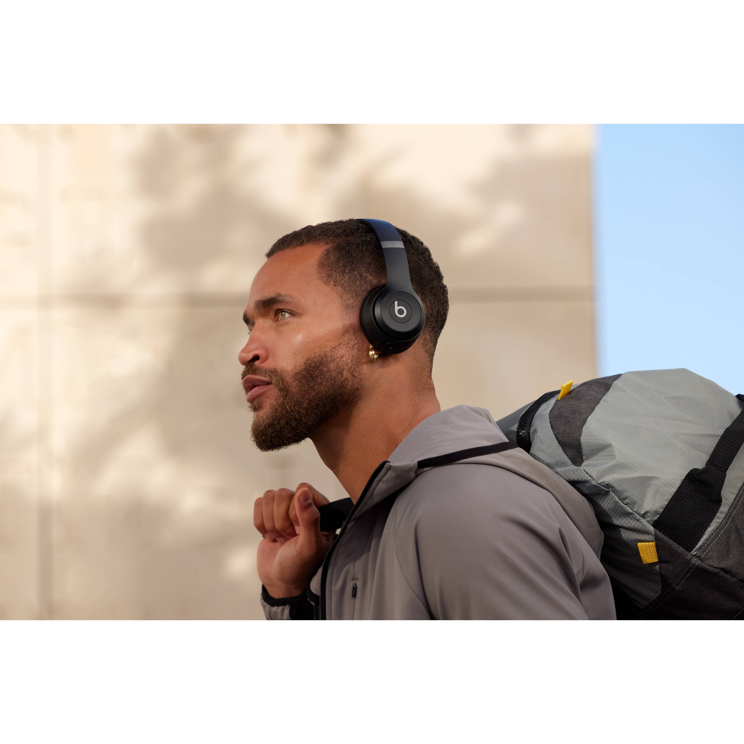 Beats Solo 4 Wireless headset in Matte Black, on-ear wireless design — view 10