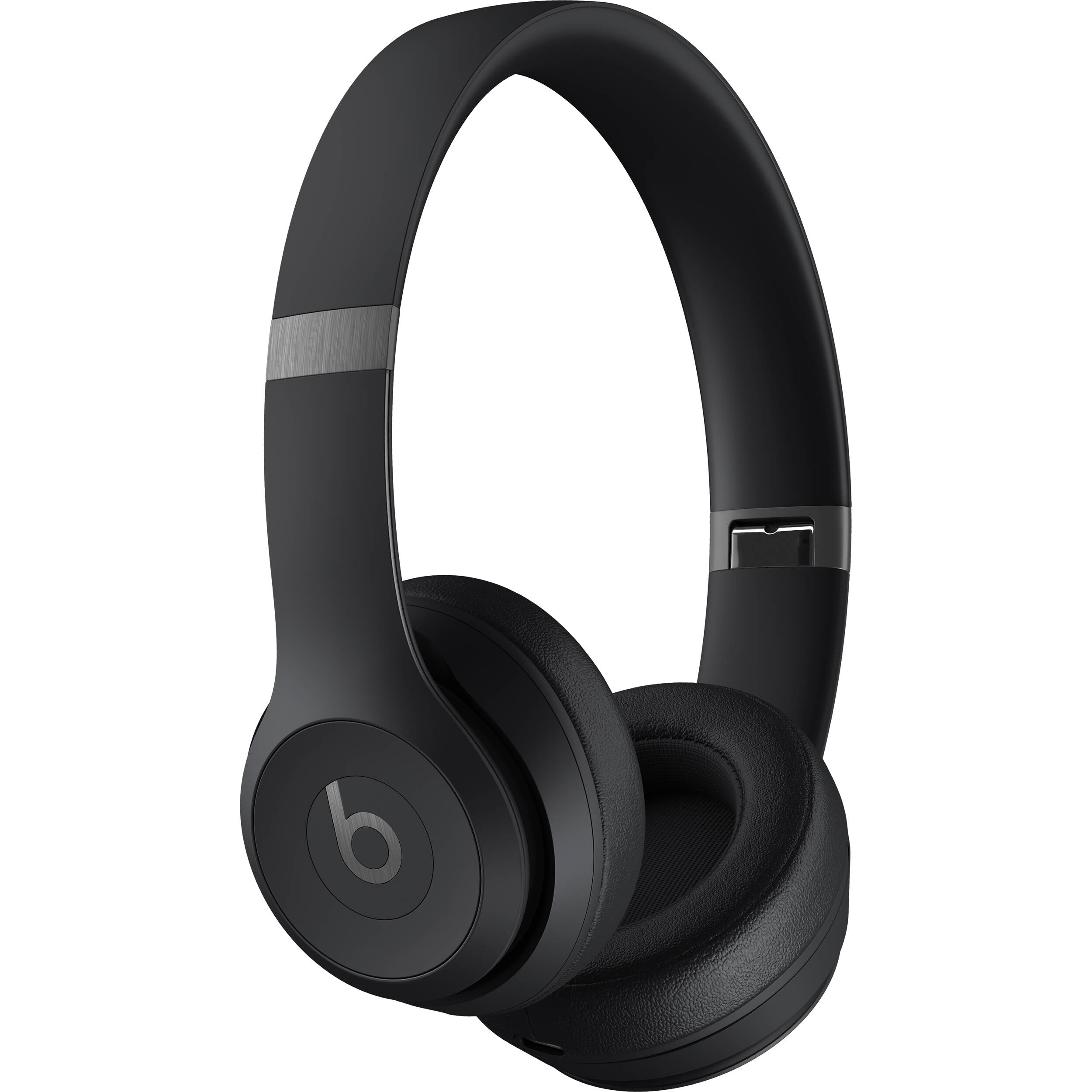 Beats Solo 4 Wireless headset in Matte Black, on-ear wireless design — view 3