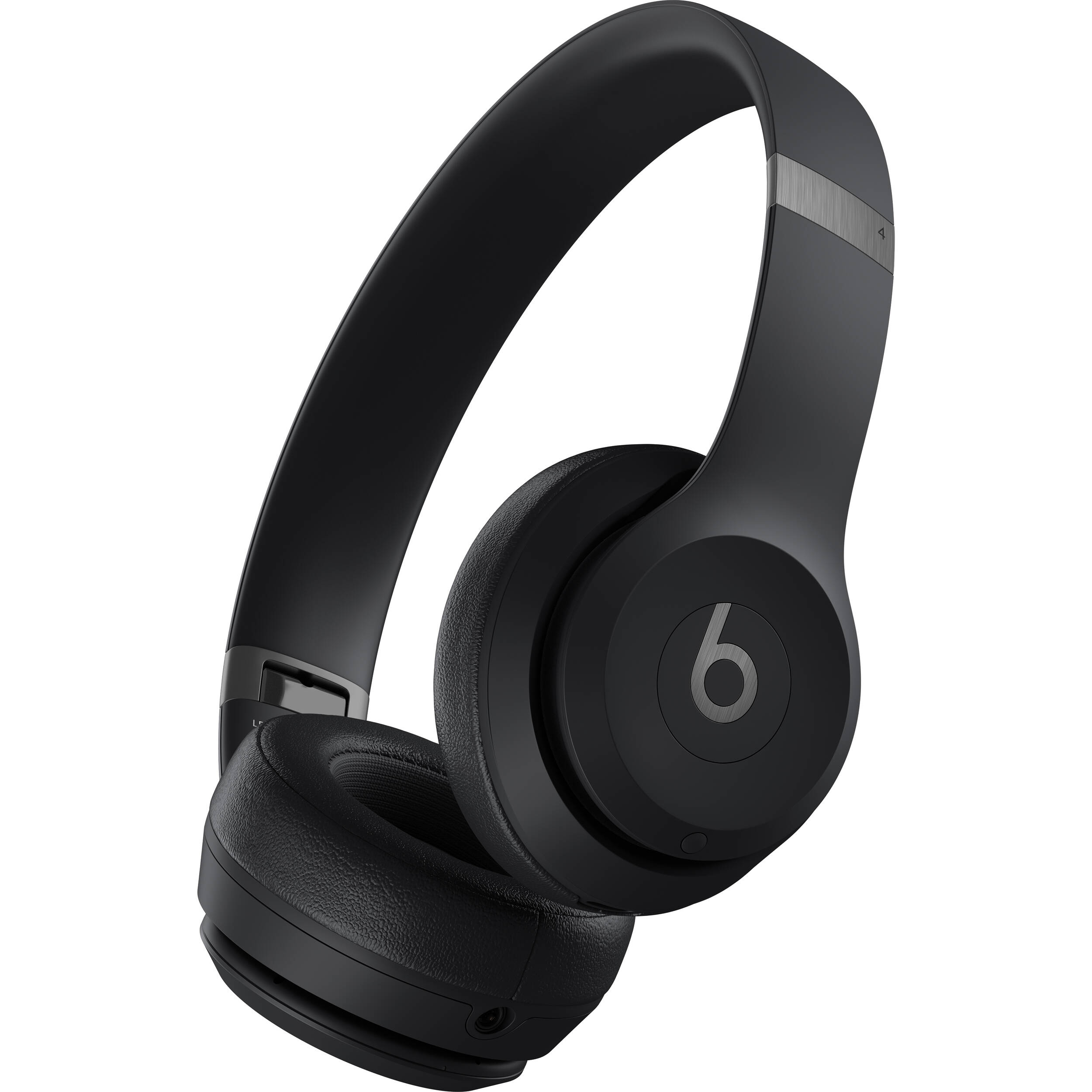 Beats Solo 4 Wireless headset in Matte Black, on-ear wireless design — view 4