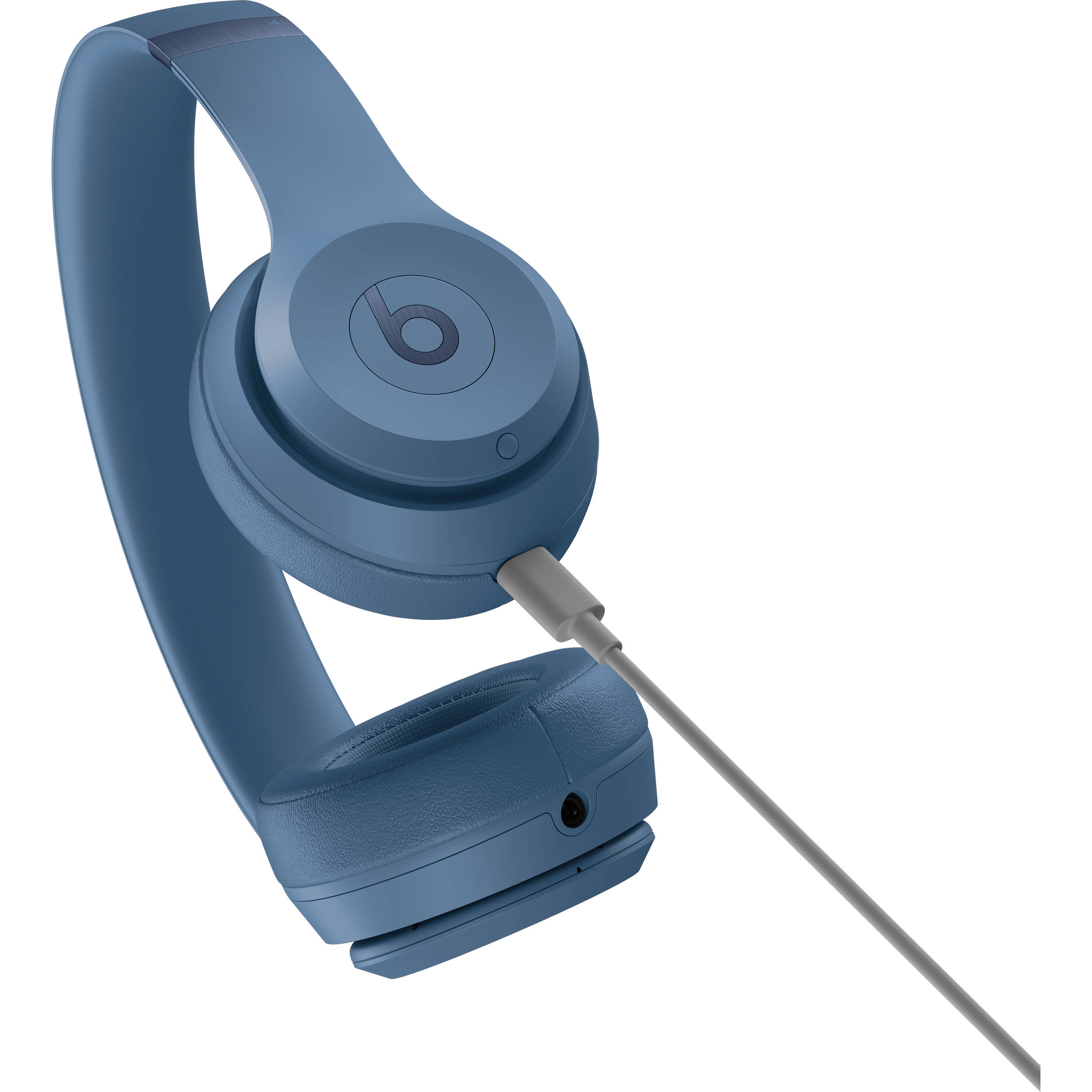 Beats Solo 4 Wireless headset in Slate Blue, compact on-ear wireless design — view 6
