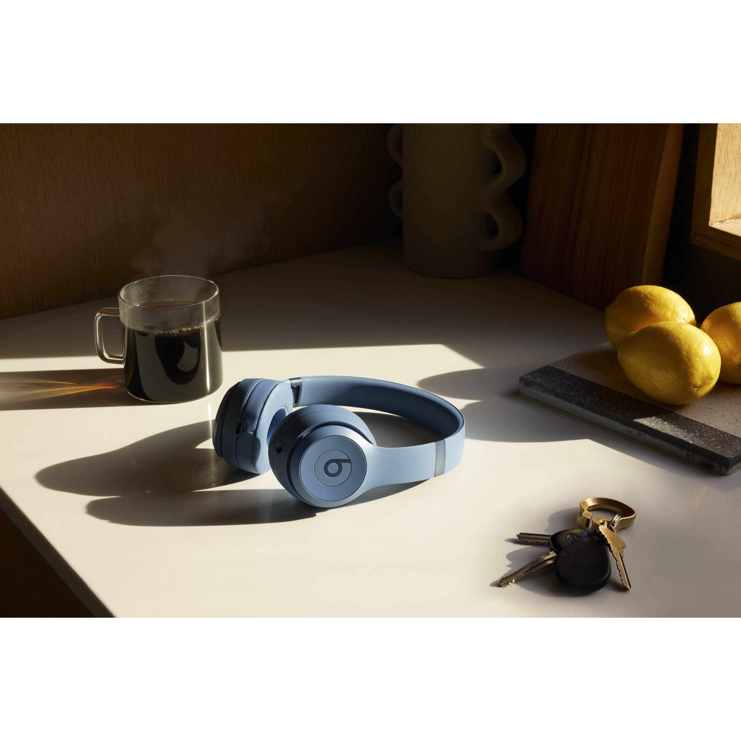 Beats Solo 4 Wireless headset in Slate Blue, compact on-ear wireless design — view 8