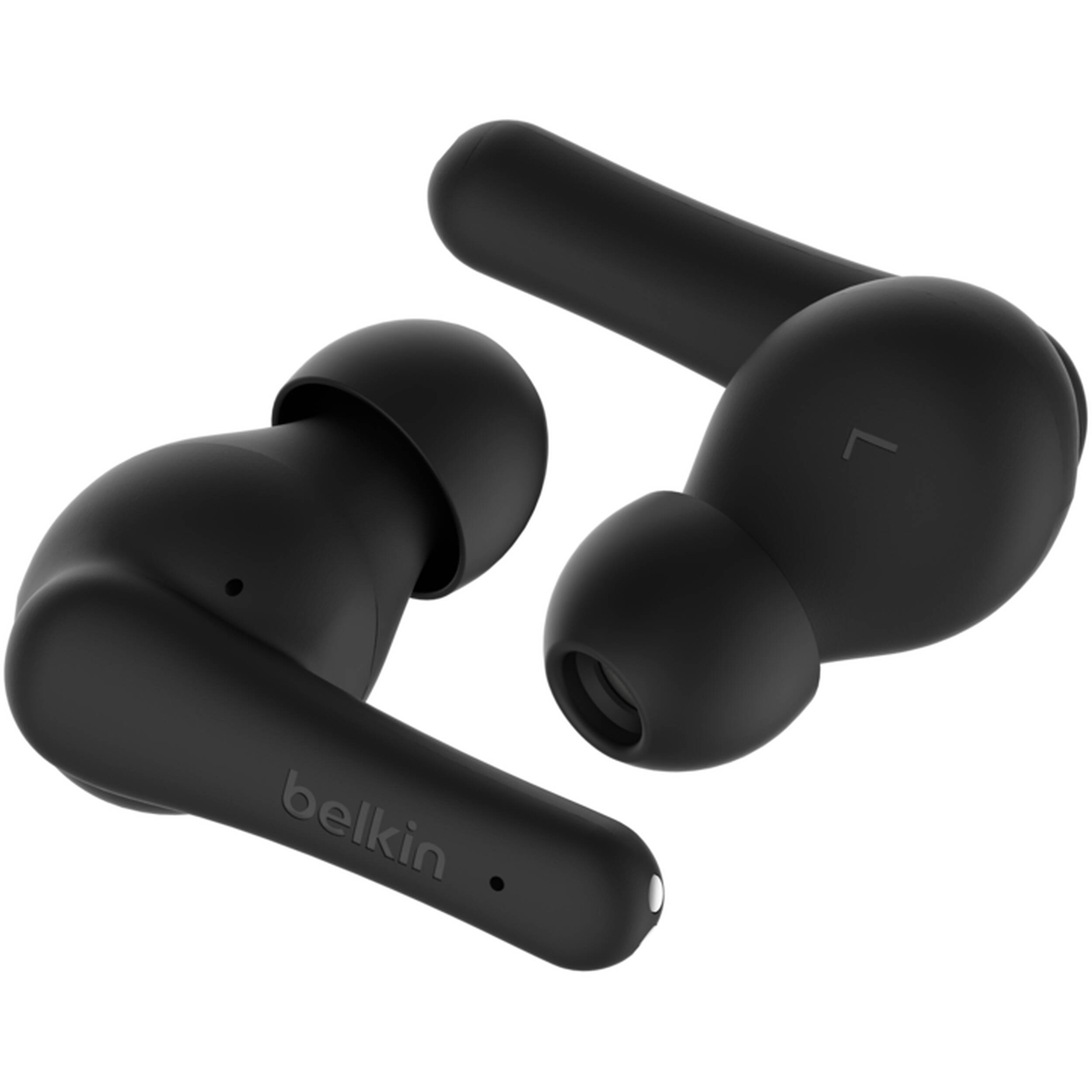 Belkin SoundForm Rhythm black true wireless stem earbuds — view 2
