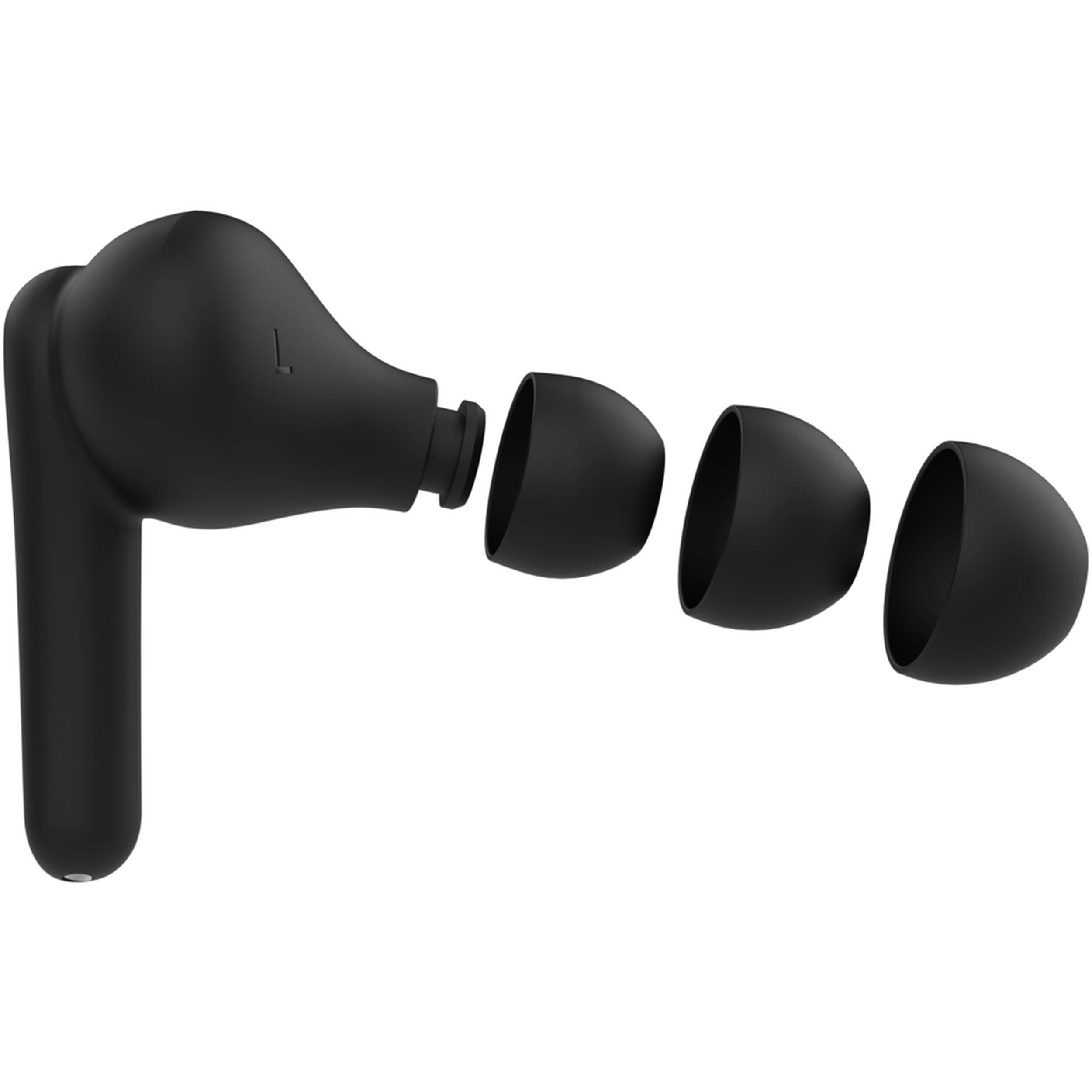 Belkin SoundForm Rhythm black true wireless stem earbuds — view 6