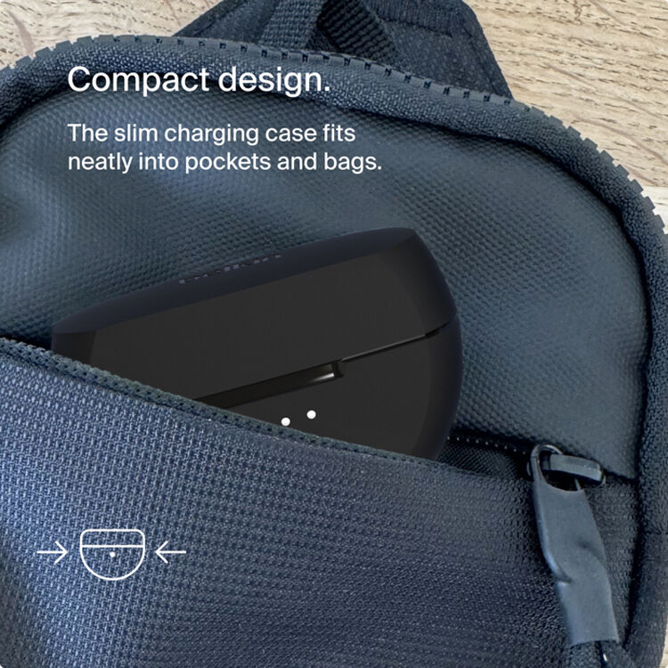 Belkin SoundForm Rhythm black true wireless stem earbuds — view 7