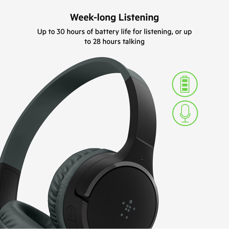 Belkin SOUNDFORM Kids headphones in black, on-ear wired headset for children — view 5