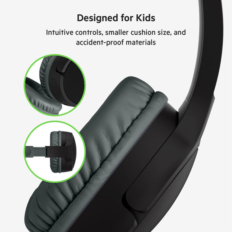 Belkin SOUNDFORM Kids headphones in black, on-ear wired headset for children — view 7
