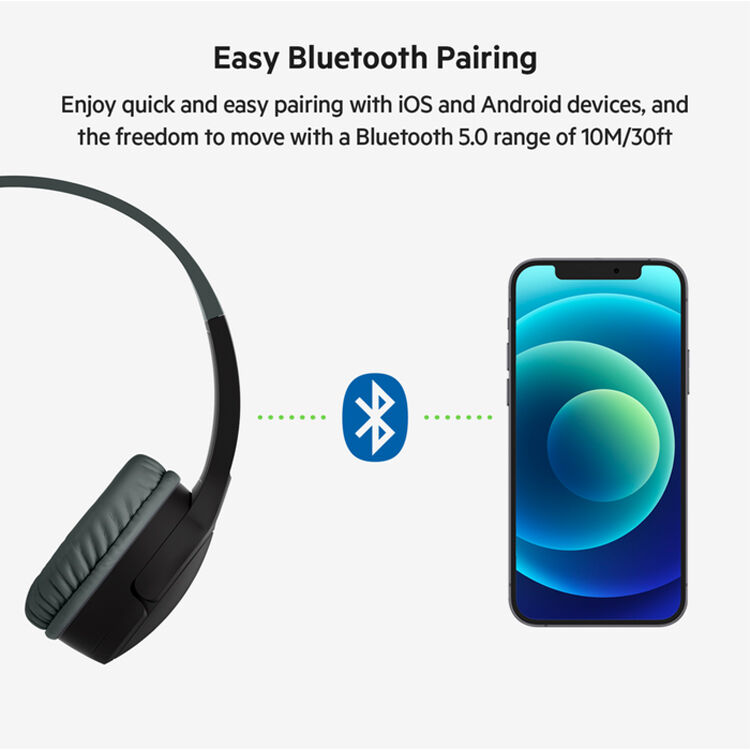 Belkin SOUNDFORM Kids headphones in black, on-ear wired headset for children — view 8
