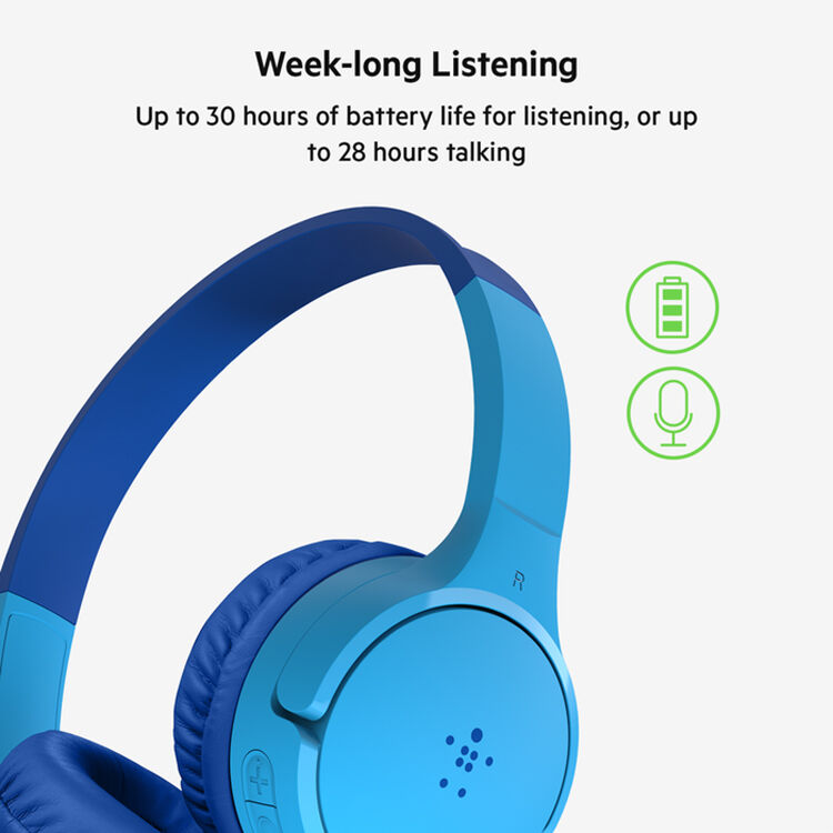 Belkin SOUNDFORM Kids blue Bluetooth on-ear headphones — view 7