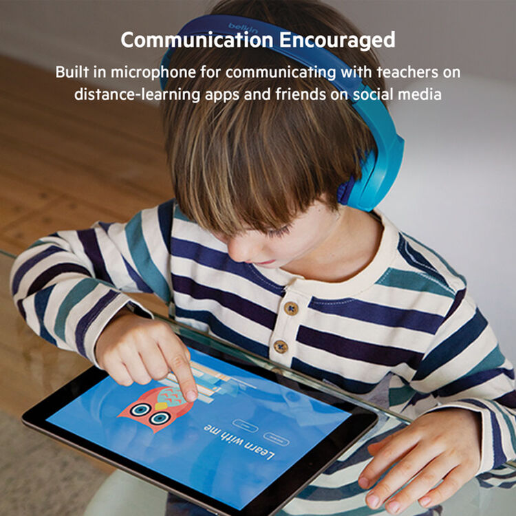 Belkin SOUNDFORM Kids blue Bluetooth on-ear headphones — view 9