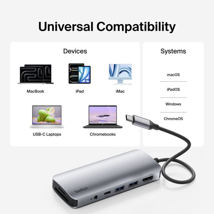 Belkin AVC009FQSGY 7-in-1 USB-C multiport hub — view 10