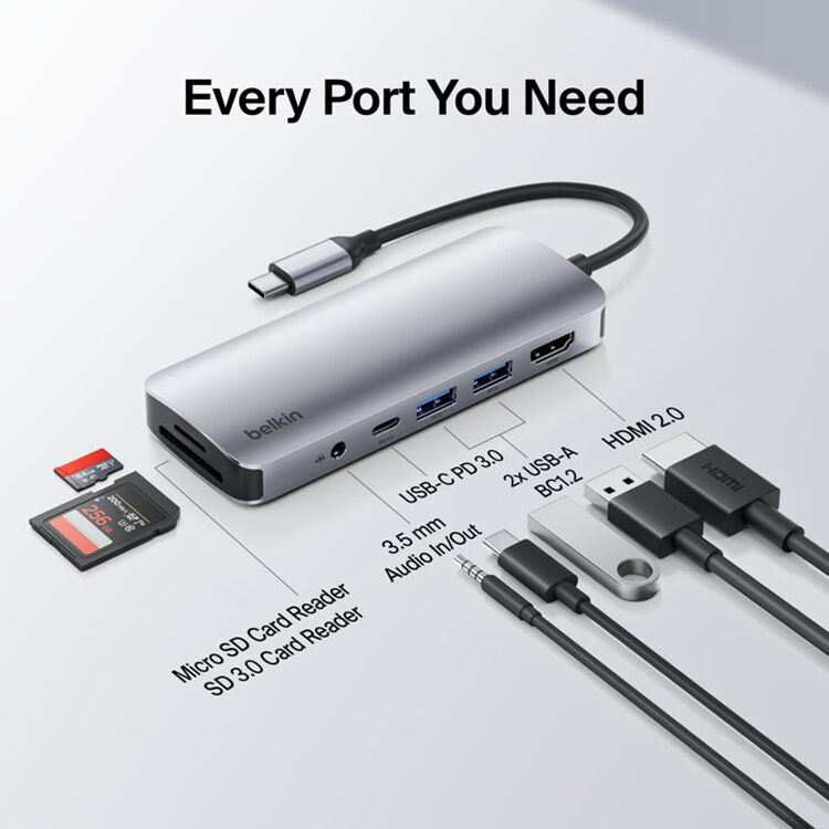Belkin AVC009FQSGY 7-in-1 USB-C multiport hub — view 9