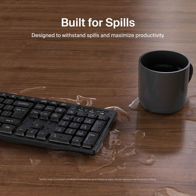 Belkin wireless keyboard and optical mouse combo for office desktop use — view 10