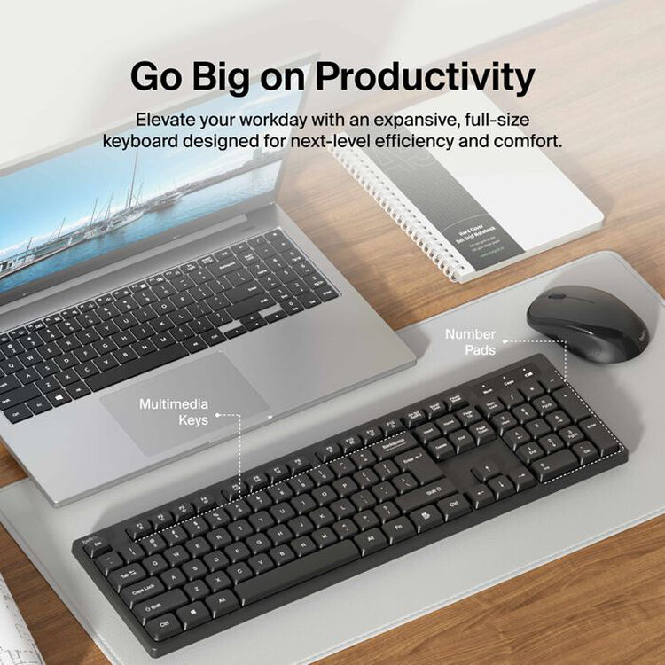 Belkin wireless keyboard and optical mouse combo for office desktop use — view 12