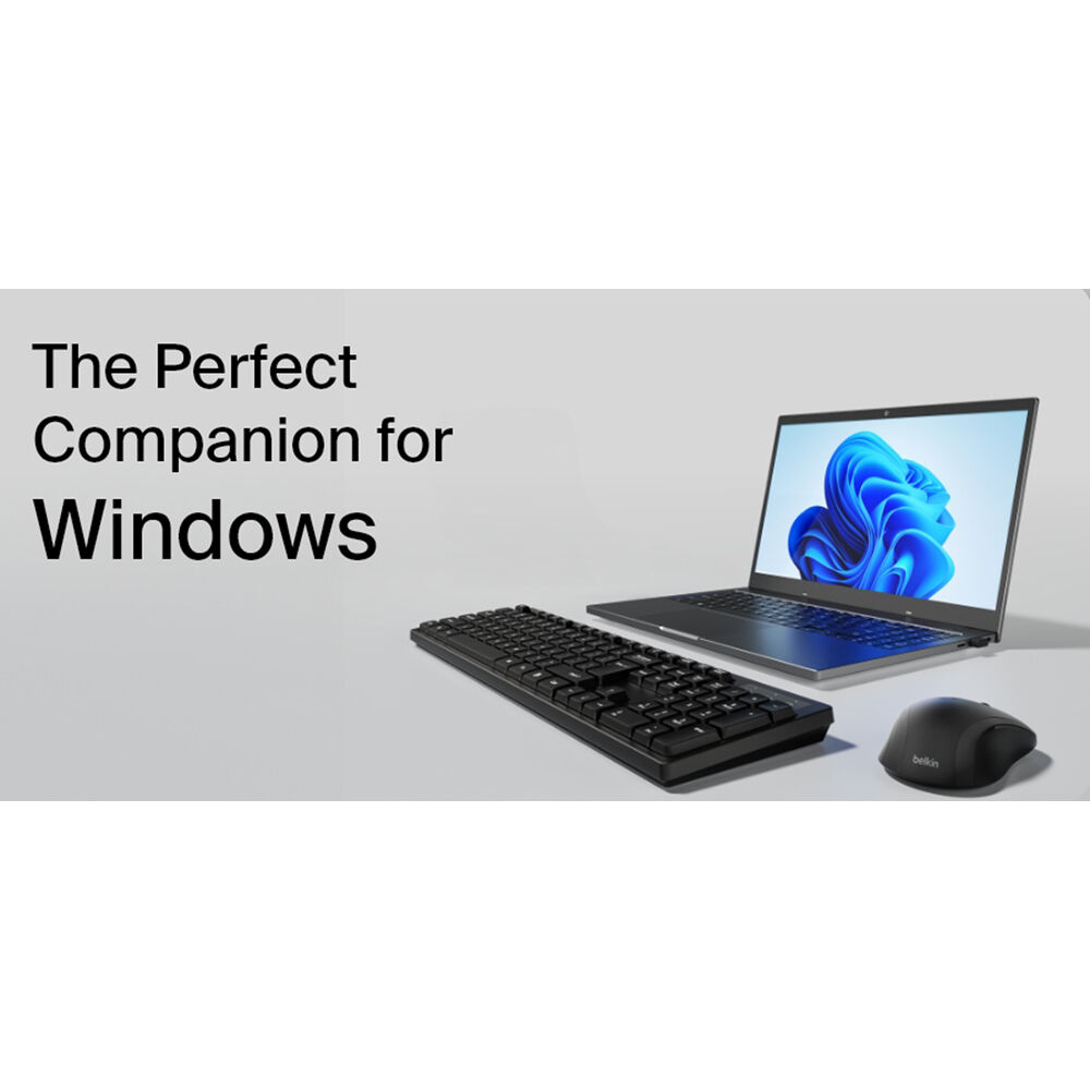 Belkin wireless keyboard and optical mouse combo for office desktop use — view 16