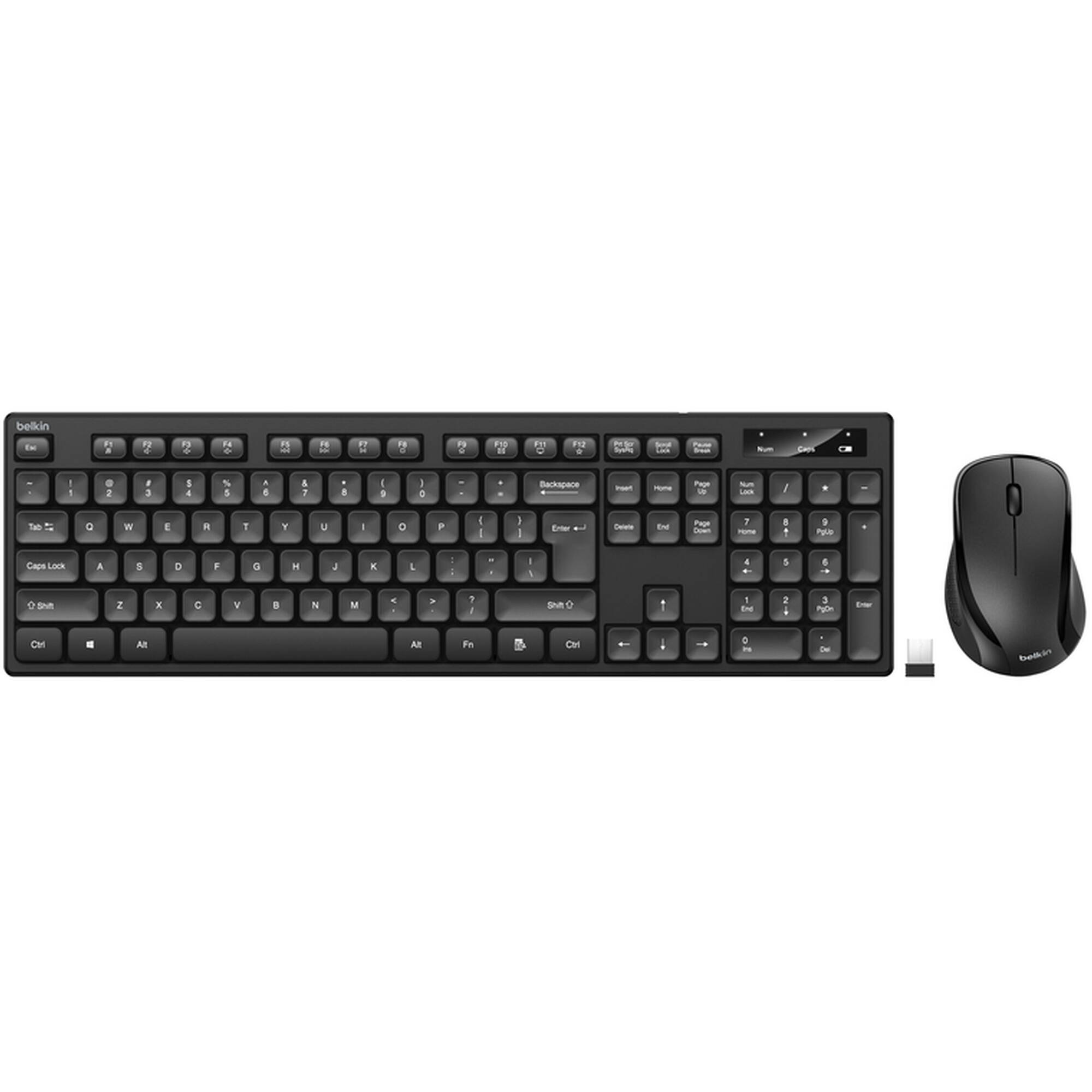 Belkin wireless keyboard and optical mouse combo for office desktop use — view 2