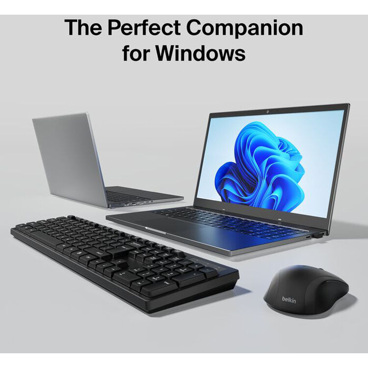Belkin wireless keyboard and optical mouse combo for office desktop use — view 8