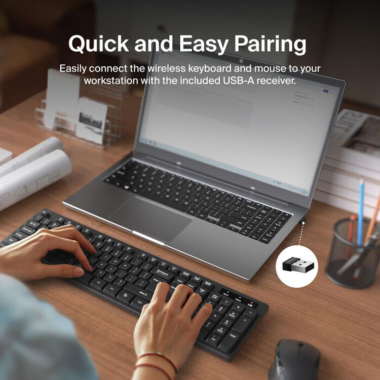 Belkin wireless keyboard and optical mouse combo for office desktop use — view 9