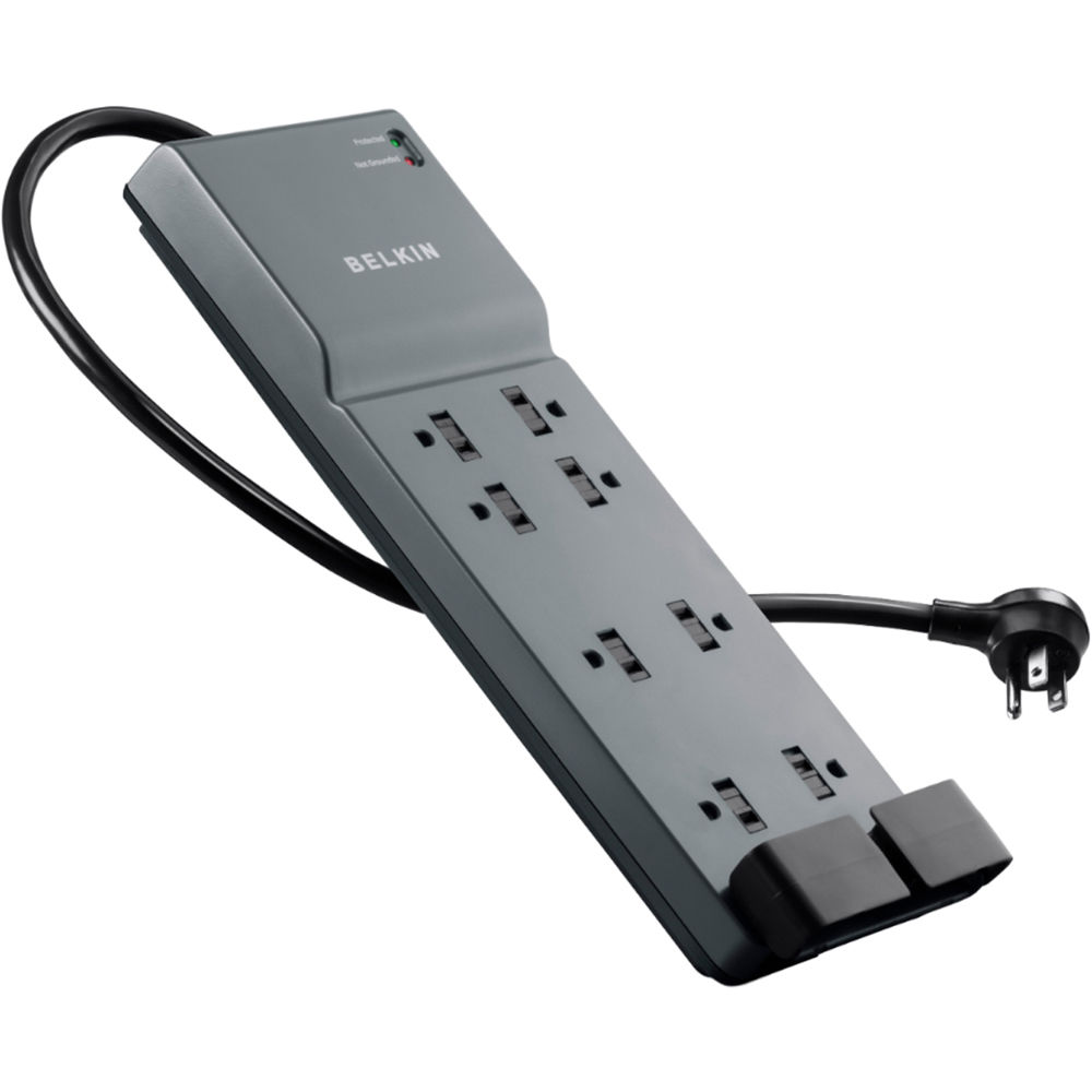 Belkin - Power 8out Surge Protector 6ft Cord Home/Office W/ Telephone Protection
