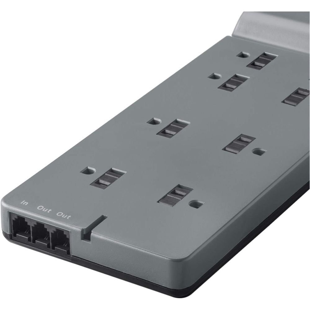 Belkin BE108200-06 8-outlet surge protector with 6 ft cord for home office use — view 3
