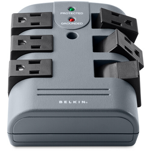 Belkin BP106000 6-outlet 1,080 J wall-mount surge protector for business equipment — view 3