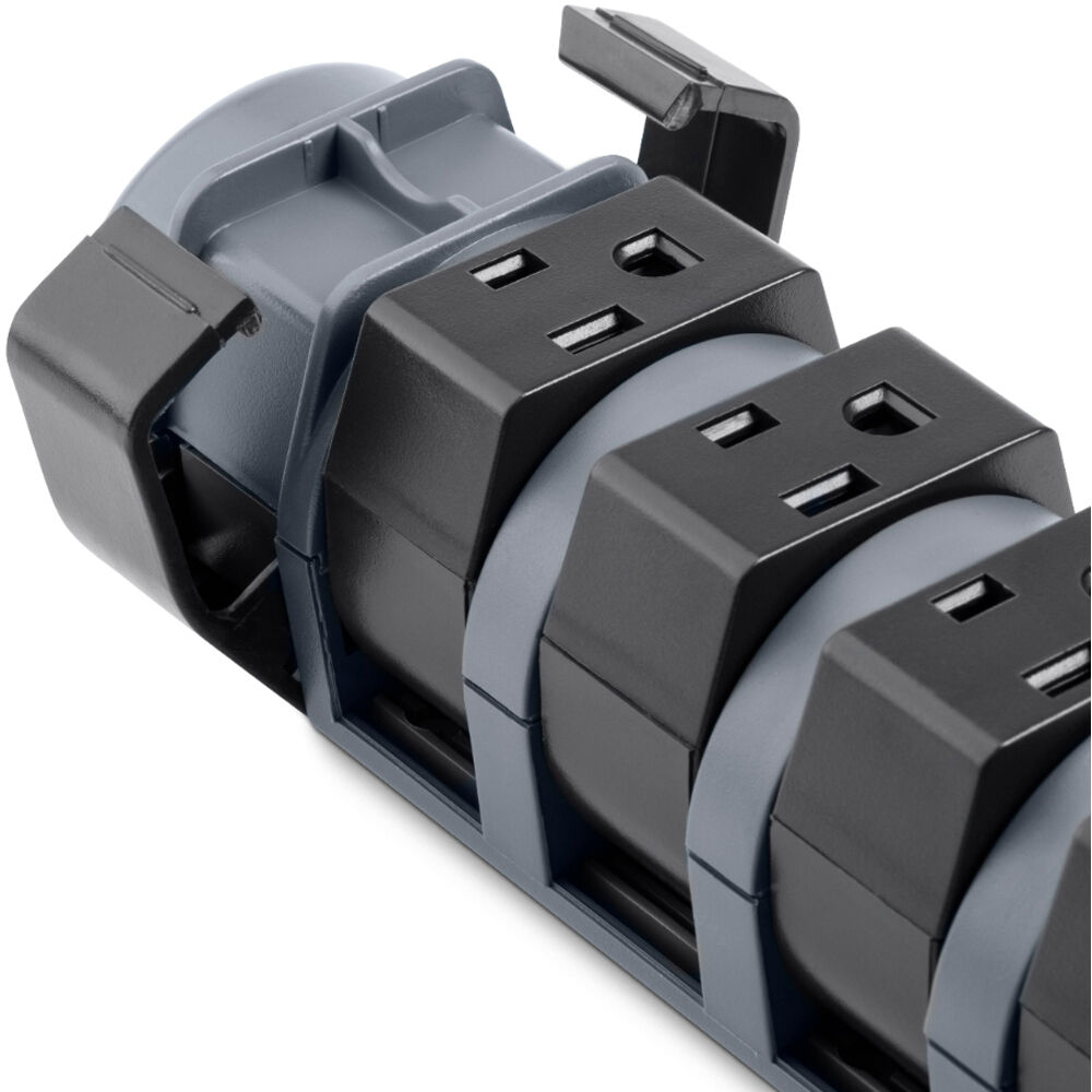 Belkin 8 outlet 1,800 joule surge protector with 6 foot cord and pivot plug — view 3