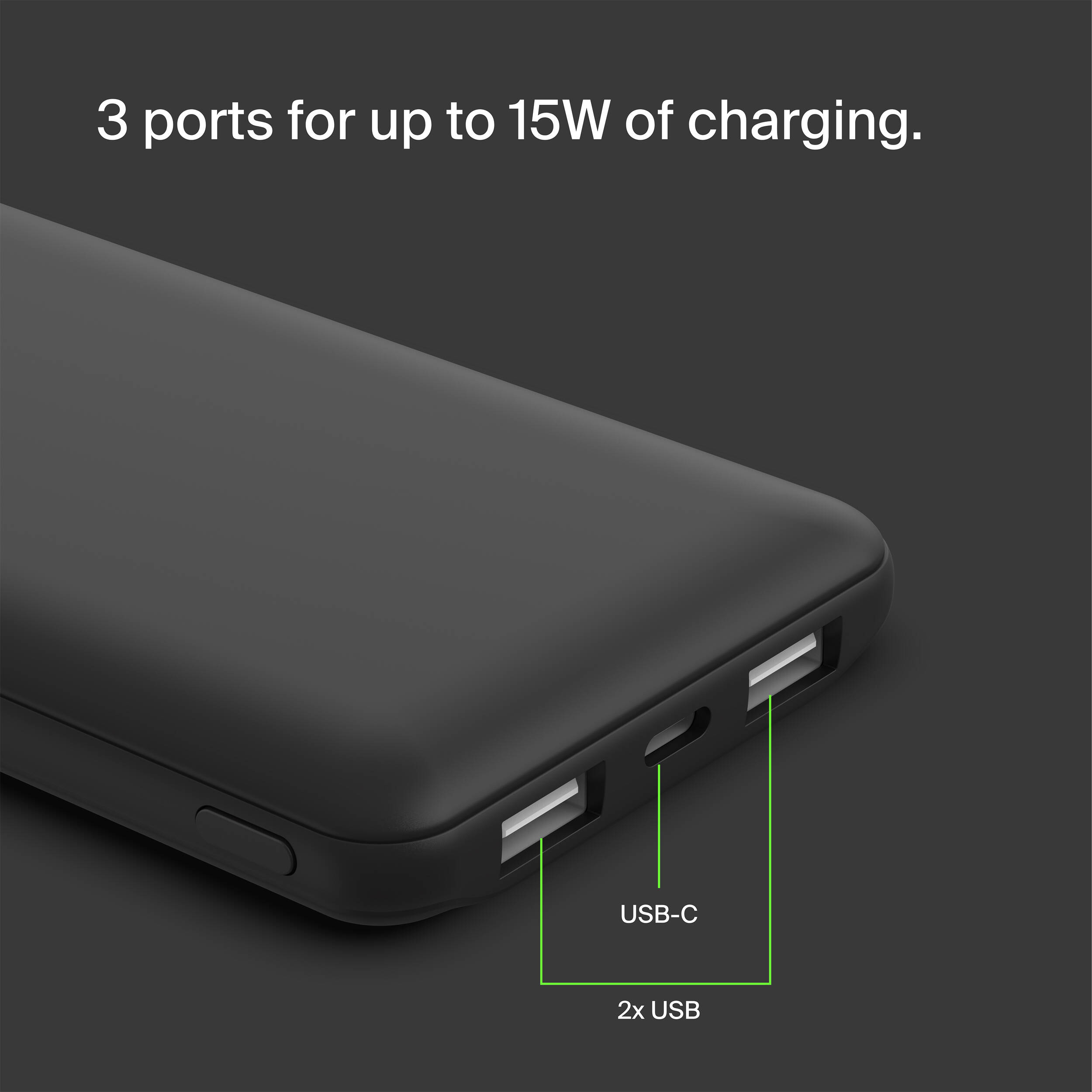 BELKIN MOBILE 10K POWER BANK USB-A AND C 15W BLACK 03-RETAIL BOX — view 5