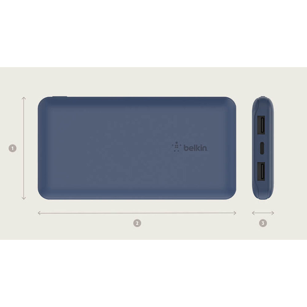 BELKIN MOBILE 10K POWER BANK USB-A AND C 15W BLUE — view 6