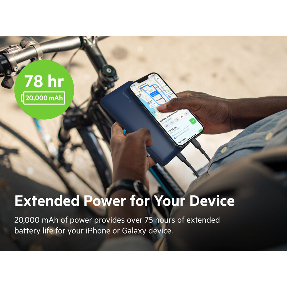 BELKIN MOBILE 20K POWER BANK USB-A AND C 15W BLUE — view 11