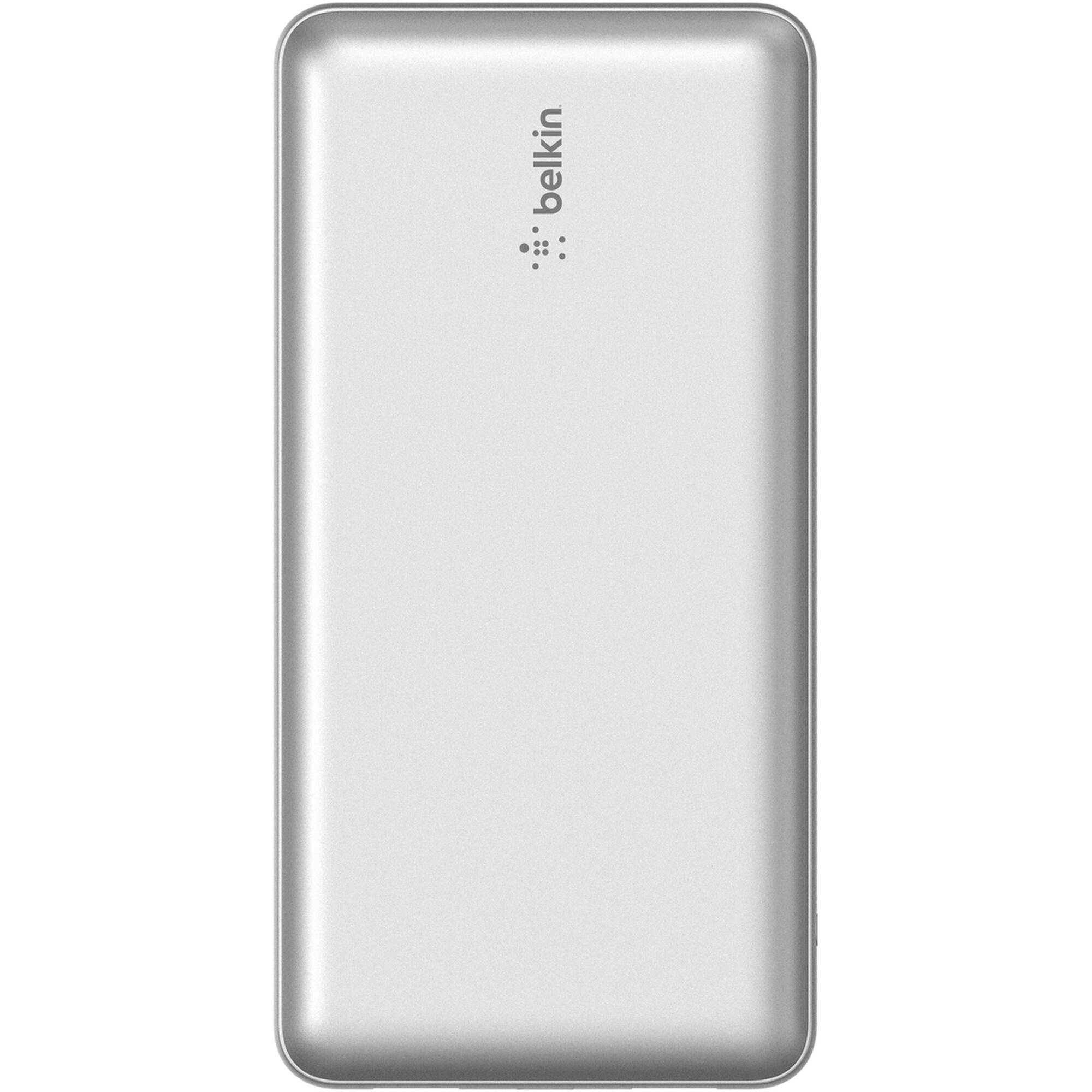 20K POWER BANK, USB-A & C 15W, SILVER — view 2
