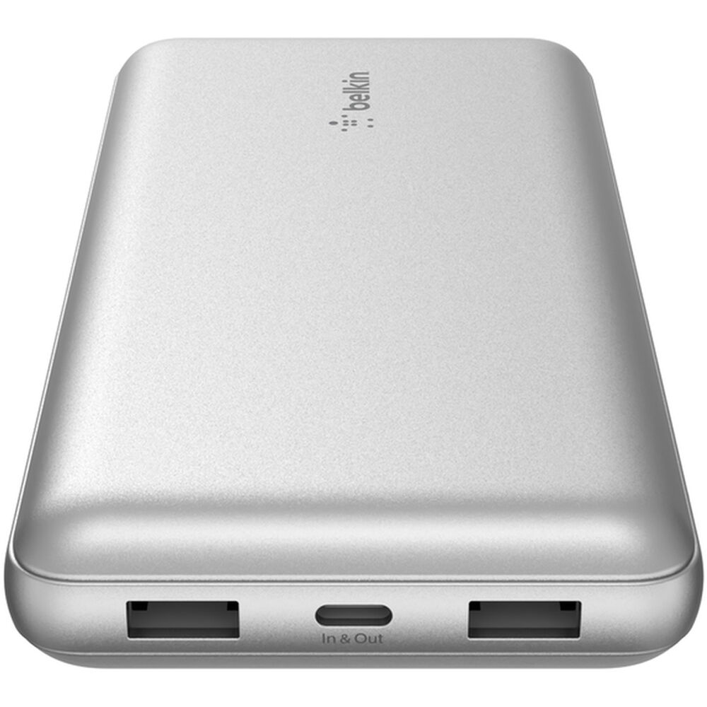 20K POWER BANK, USB-A & C 15W, SILVER — view 5