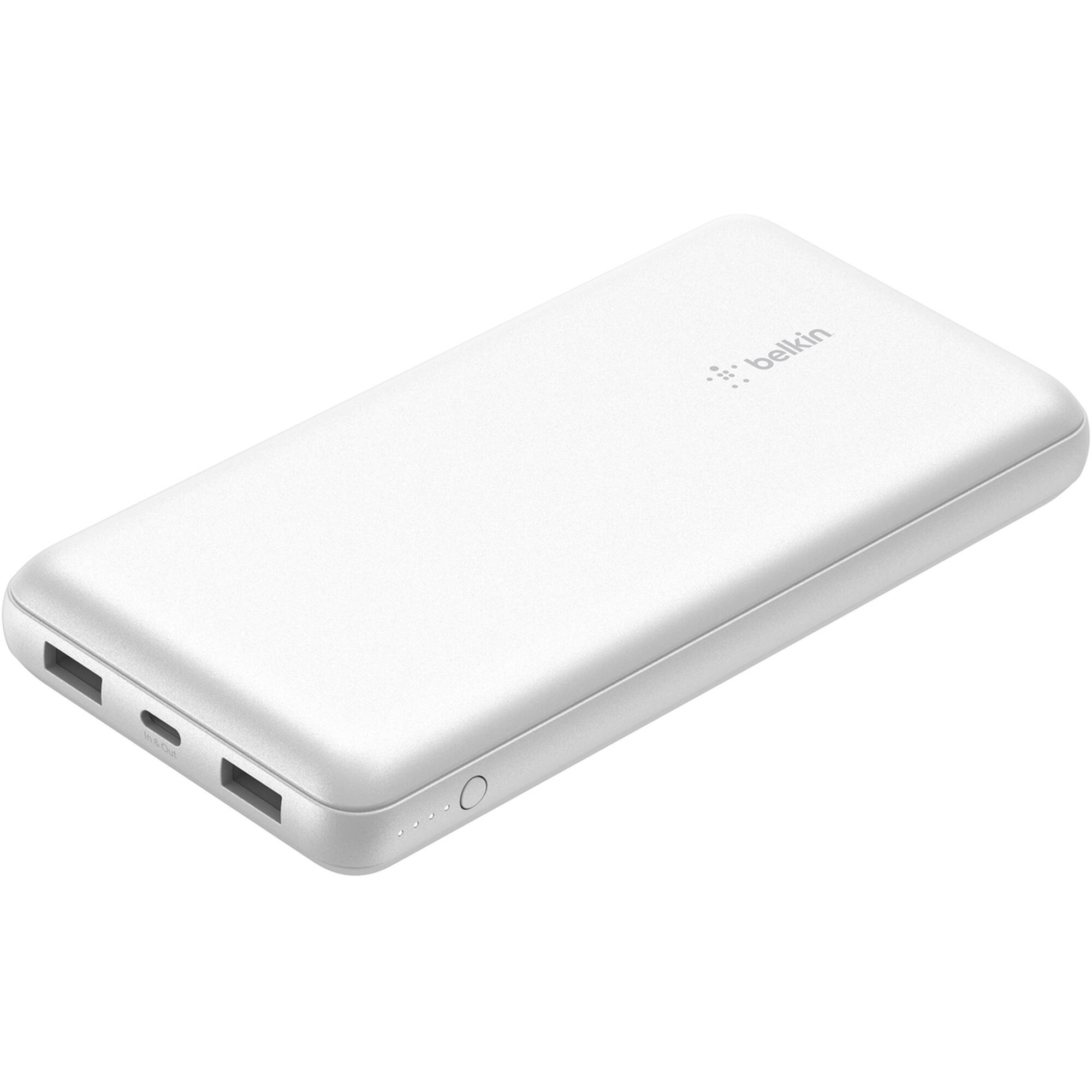 20K POWER BANK, USB-A & C 15W, WHITE — view 3
