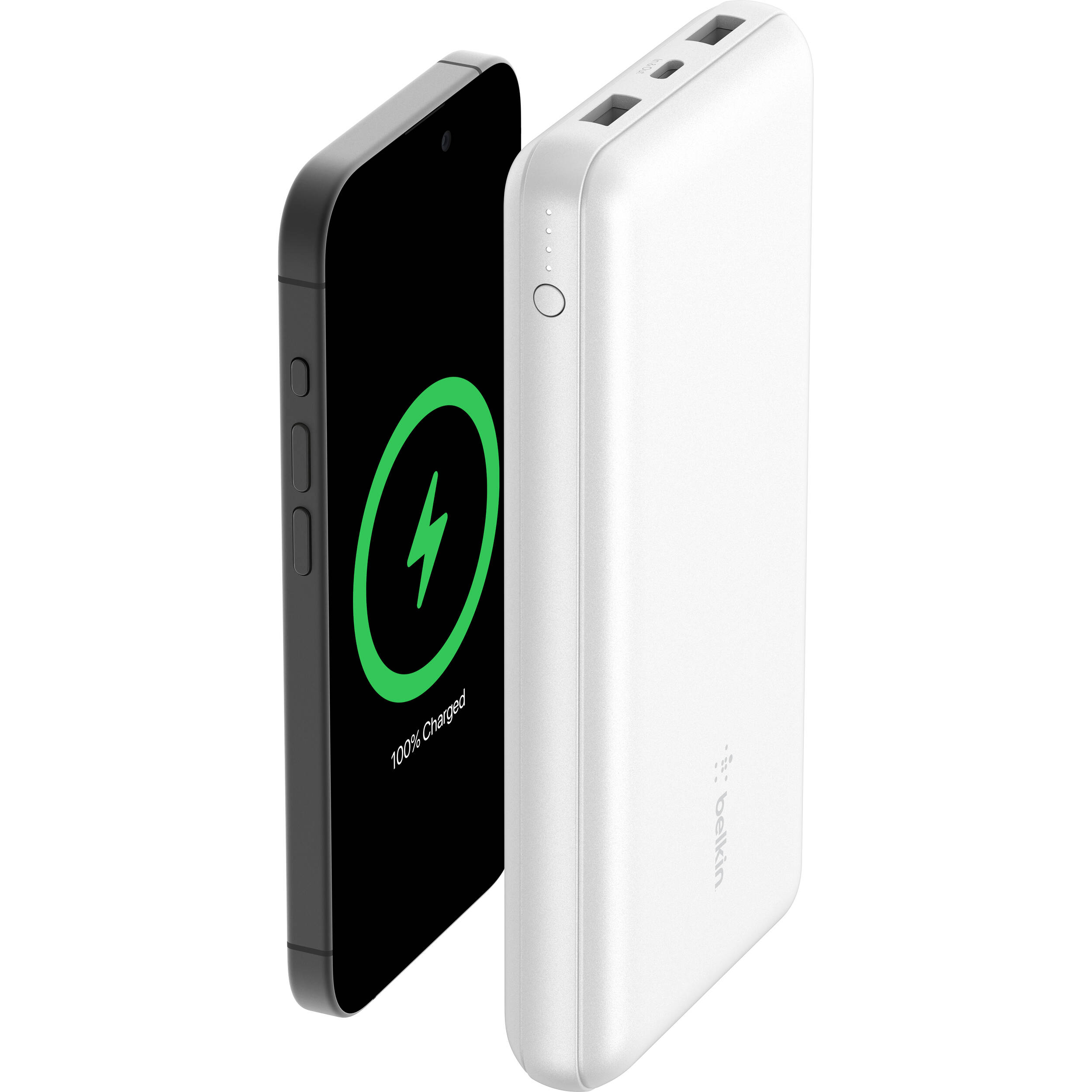 20K POWER BANK, USB-A & C 15W, WHITE — view 6