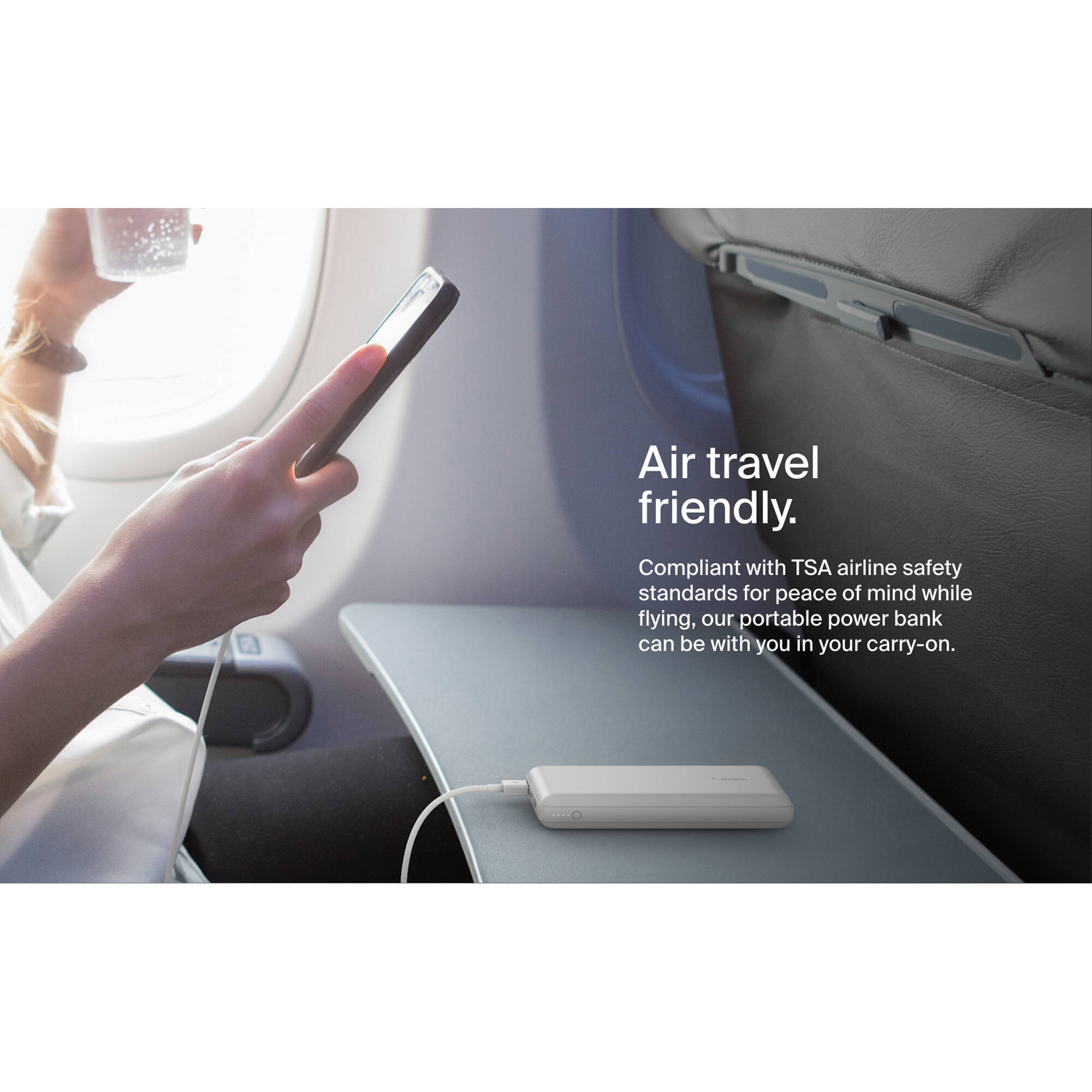 20K POWER BANK, USB-A & C 15W, WHITE — view 9