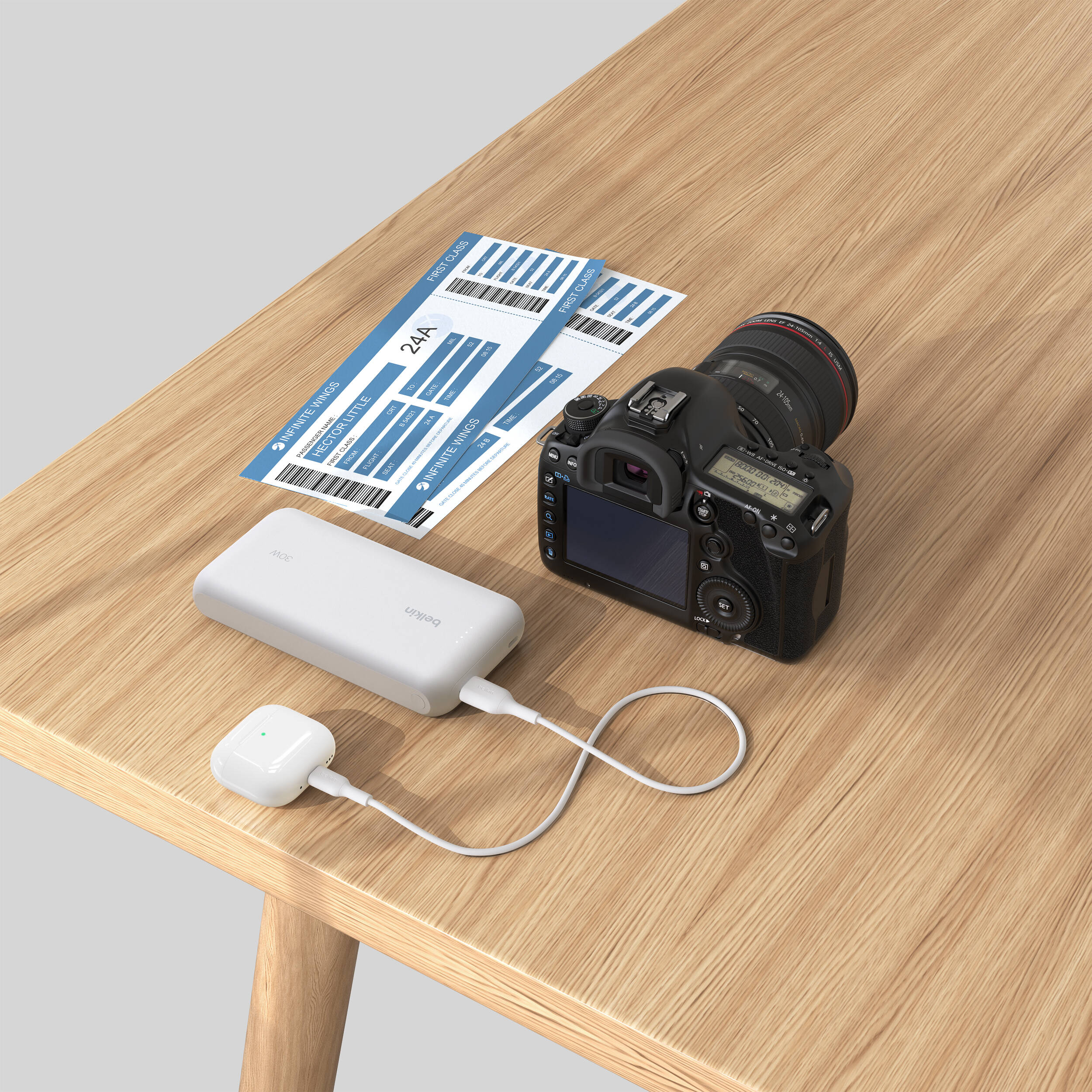 BELKIN MOBILE BOOSTCHARGE PWRBNK BOOSTCHARGE PWRBNK 20K W/INTEGRATED CBL WHT — view 11