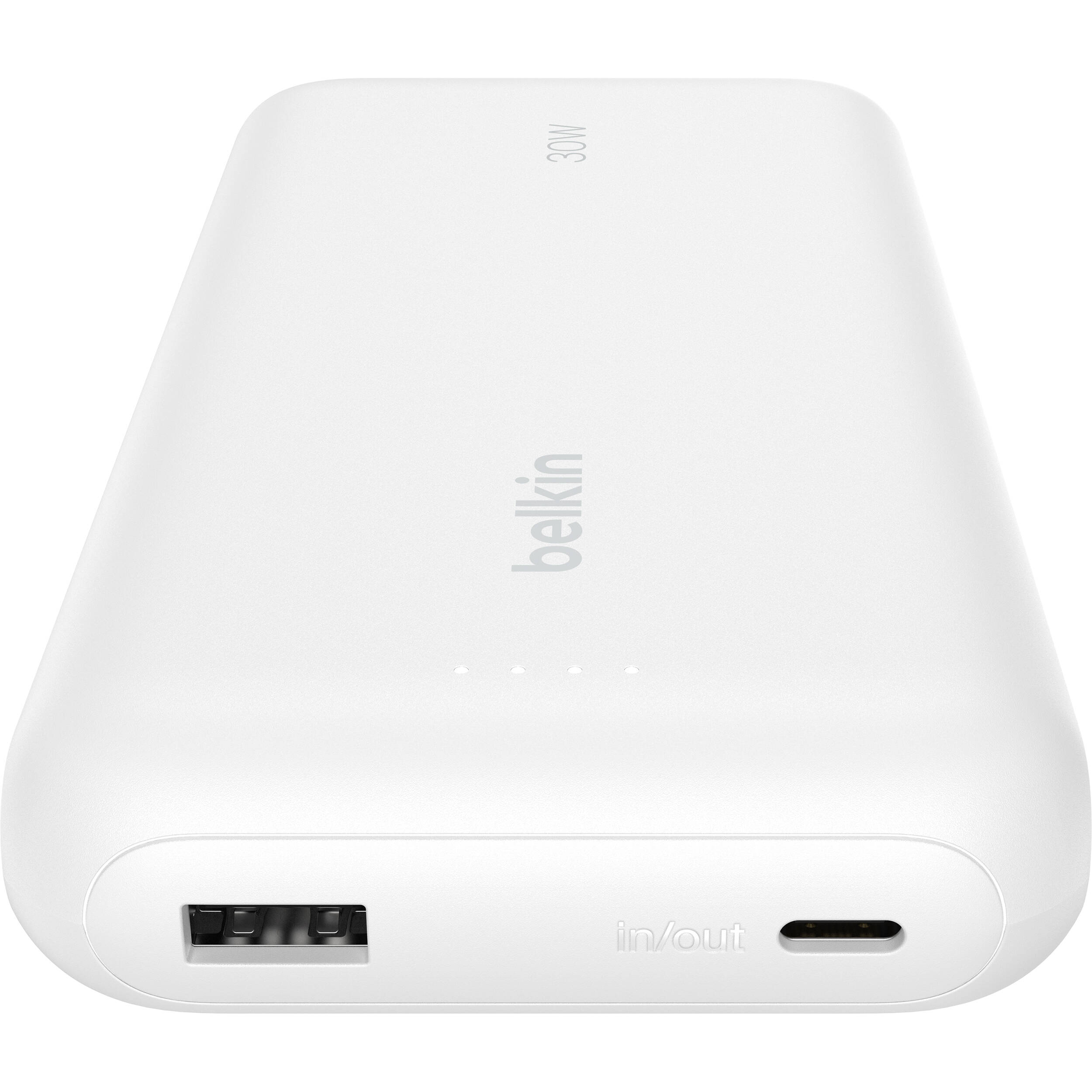BELKIN MOBILE BOOSTCHARGE PWRBNK BOOSTCHARGE PWRBNK 20K W/INTEGRATED CBL WHT — view 3