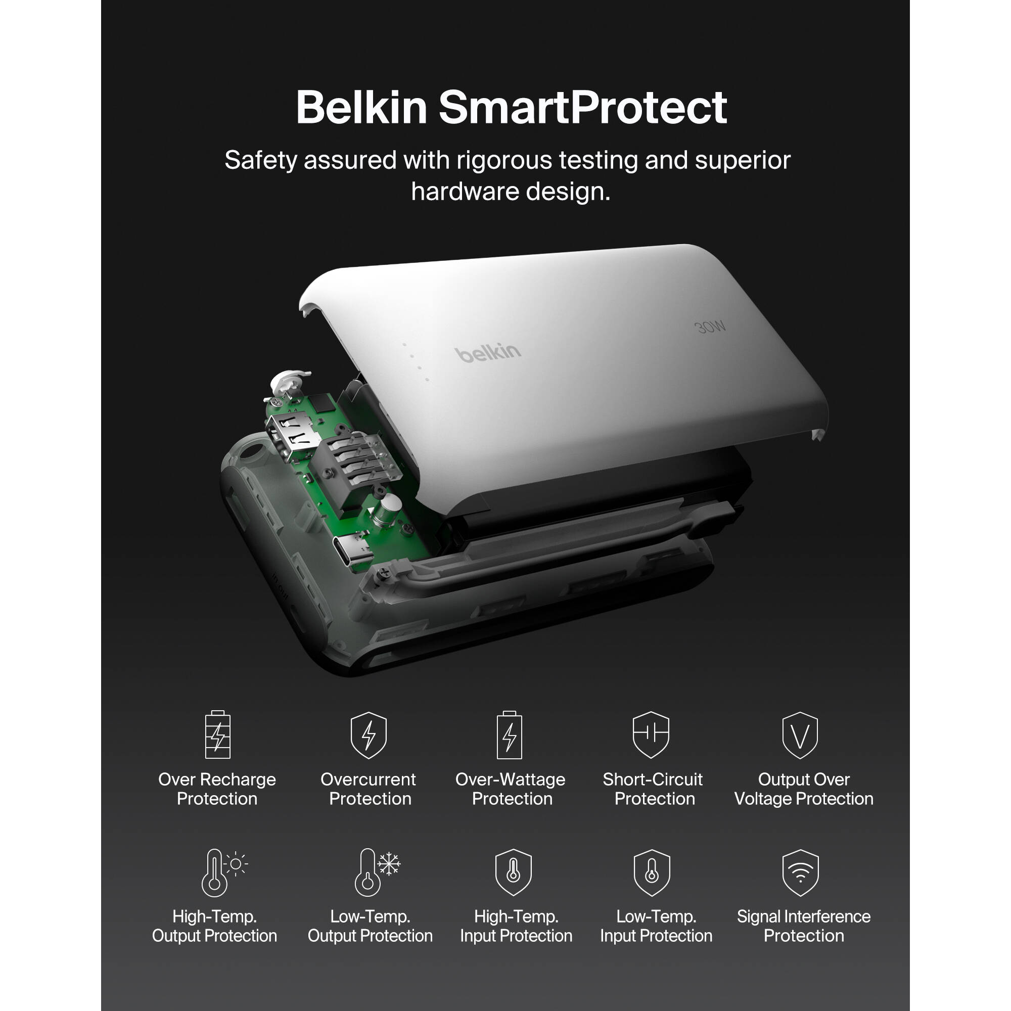 BELKIN MOBILE BOOSTCHARGE PWRBNK BOOSTCHARGE PWRBNK 20K W/INTEGRATED CBL WHT — view 9