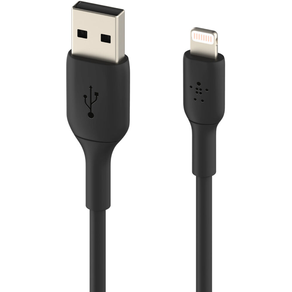 Belkin black Lightning to USB-A cable, 1 m, for charging and syncing Apple devices — view 4