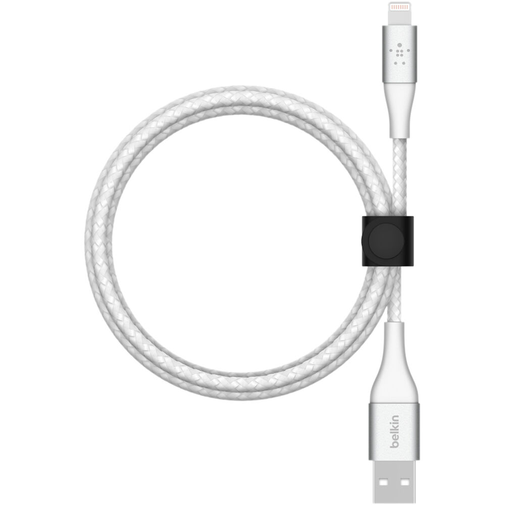 Belkin BOOST CHARGE braided USB-A to Lightning cable in white, 2 m length — view 4