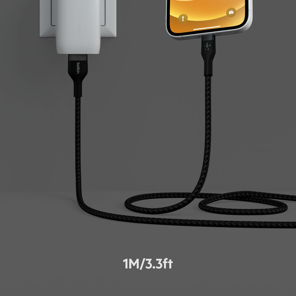 Belkin USB-A to Lightning braided black cable, 1 m — view 14