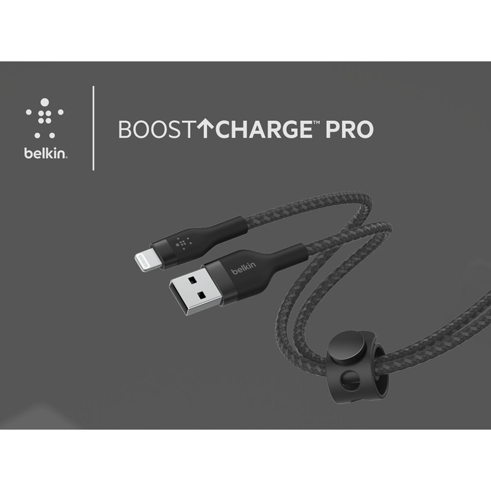 Belkin USB-A to Lightning braided black cable, 1 m — view 8