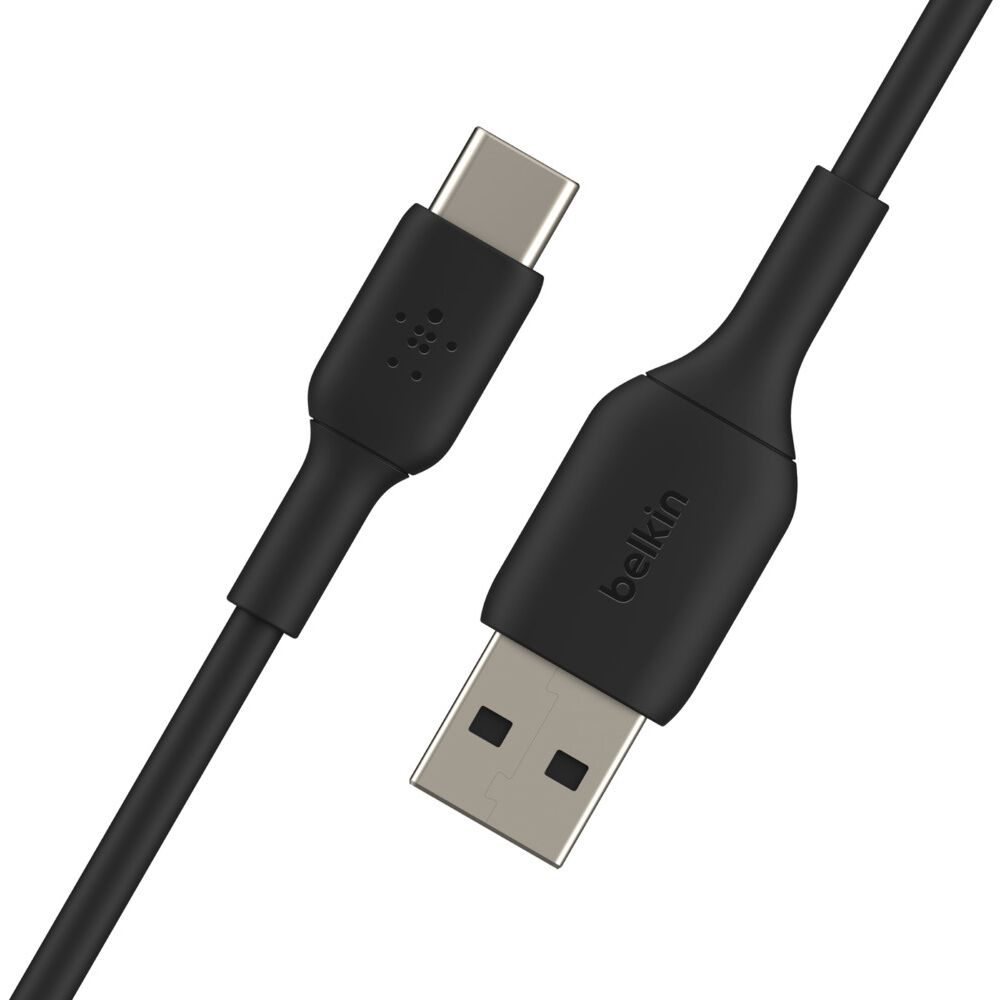 Belkin 1 m black USB-C to USB-A cable for charging and data connection — view 3