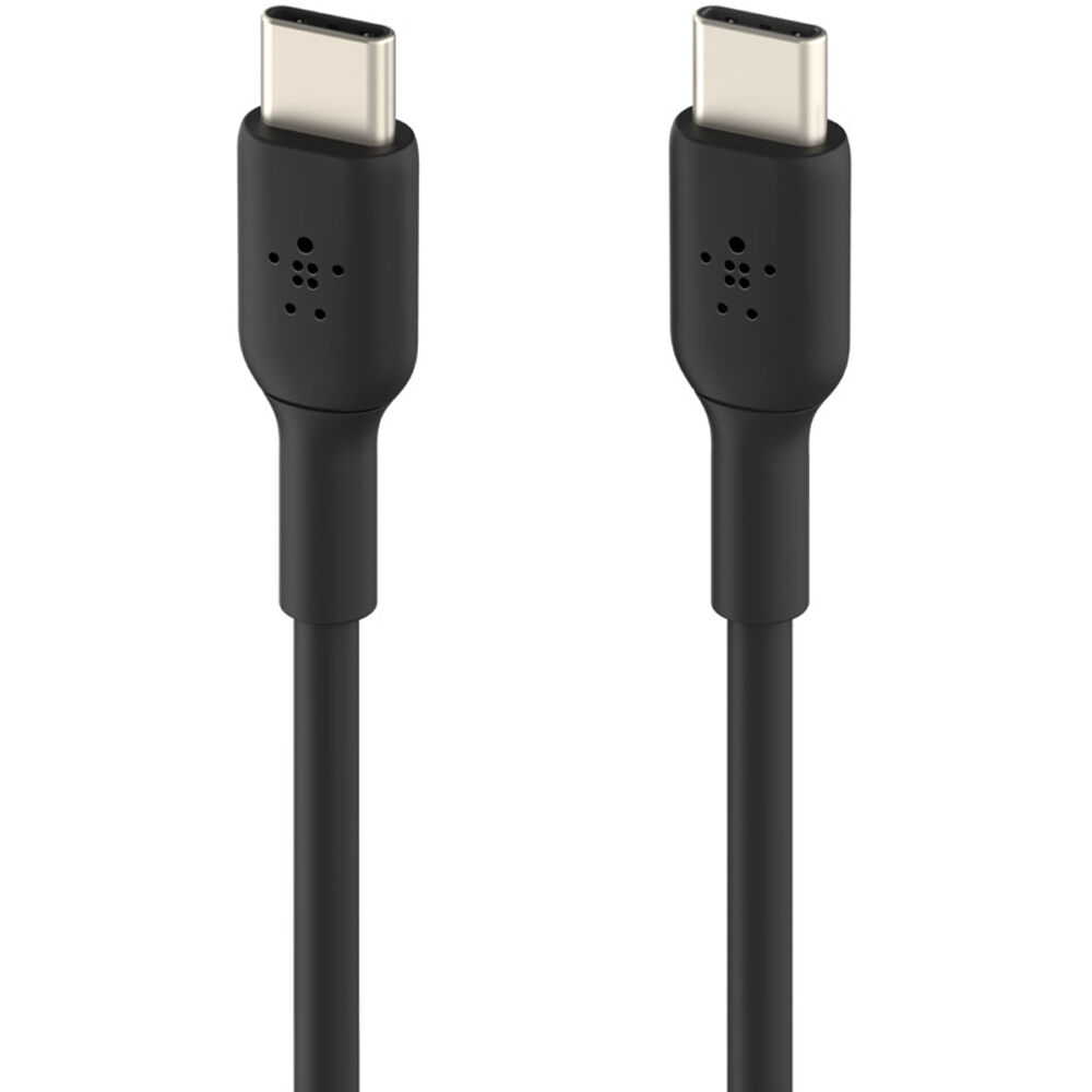 Belkin 2 m black USB-C to USB-C cable for charging and USB 2.0 data transfer — view 3