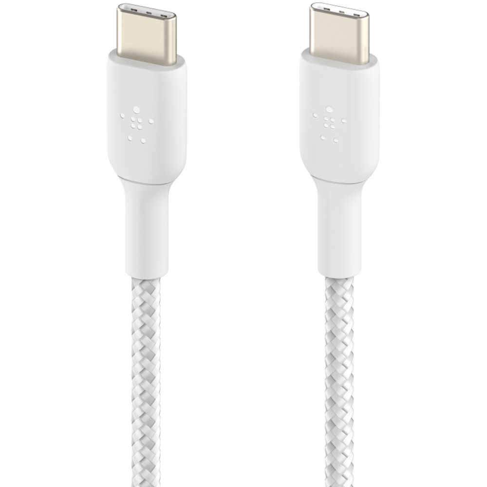 Belkin BOOST CHARGE white braided USB-C to USB-C cable, 1 m charging cable — view 4