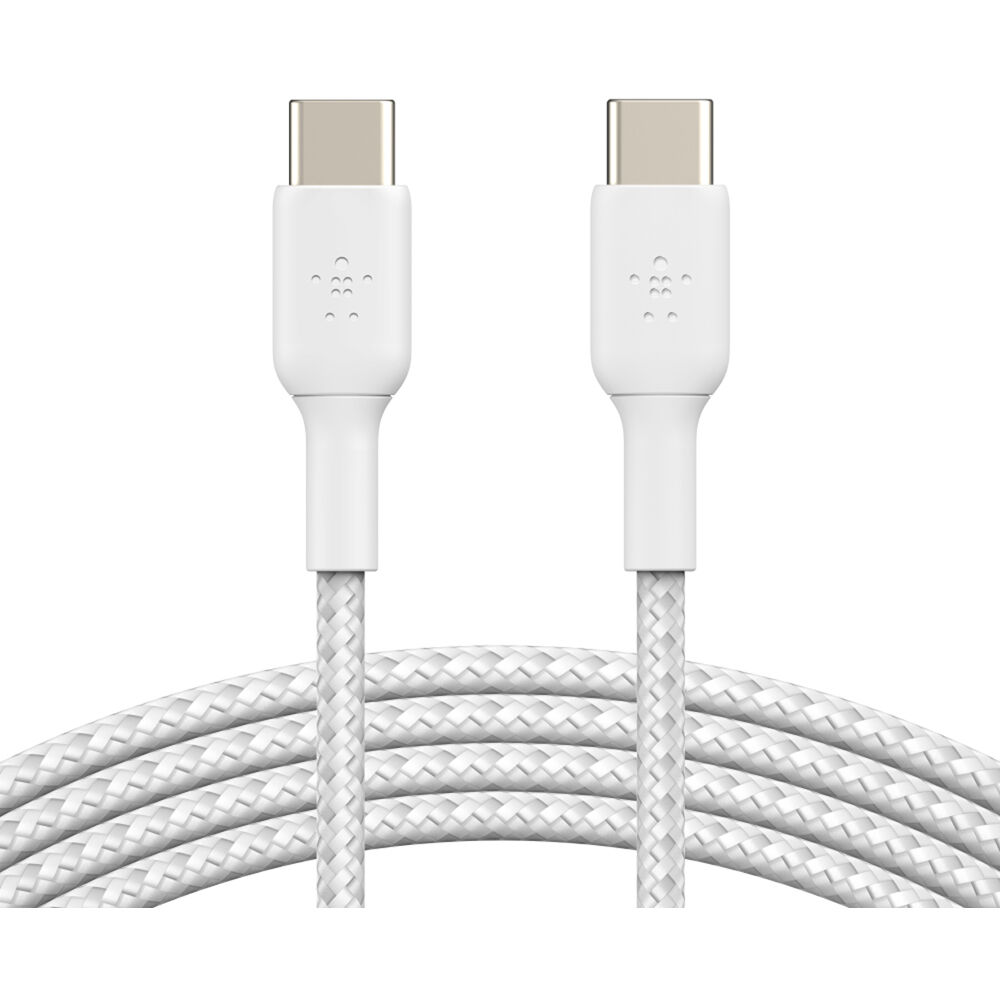 Belkin BOOST CHARGE white braided USB-C to USB-C cable, 1 m charging cable — view 6