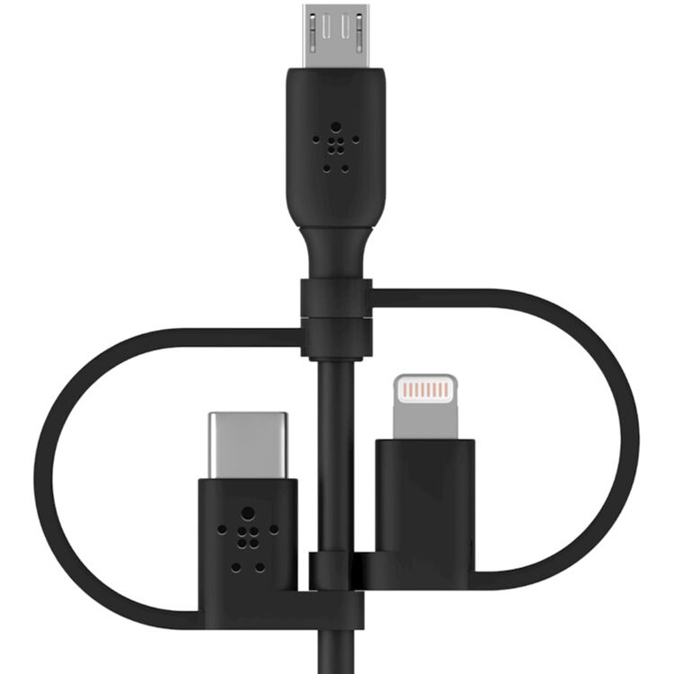 Belkin 1 m USB-A to Lightning cable, black, for charging and syncing Apple devices — view 2