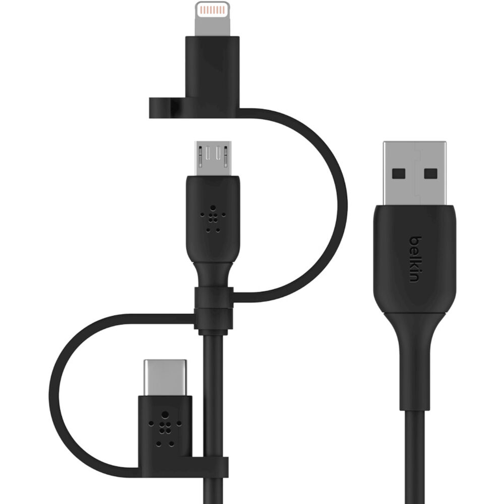 Belkin 1 m USB-A to Lightning cable, black, for charging and syncing Apple devices — view 5
