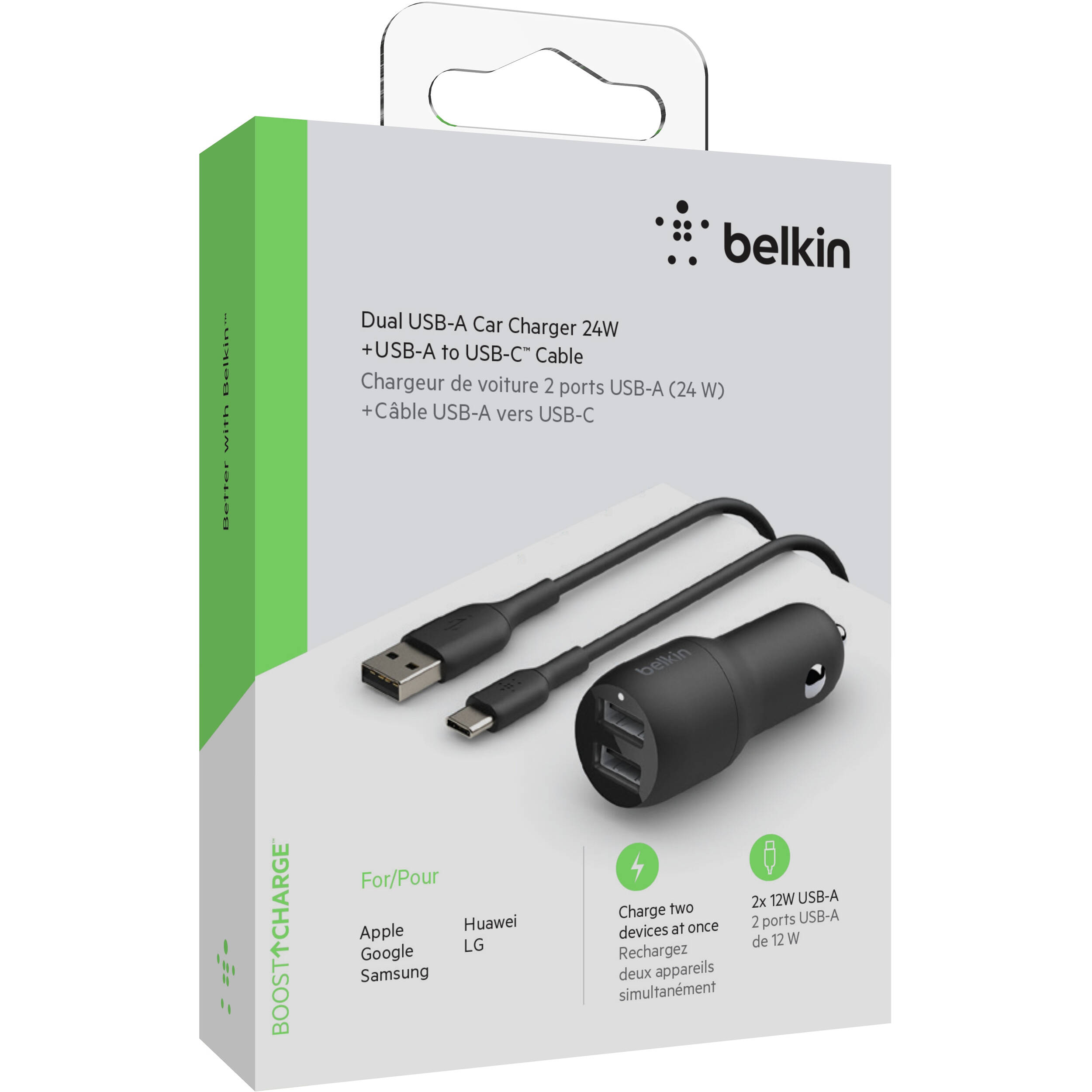 BST CHGR Dual USB A Car Chrgr — view 6