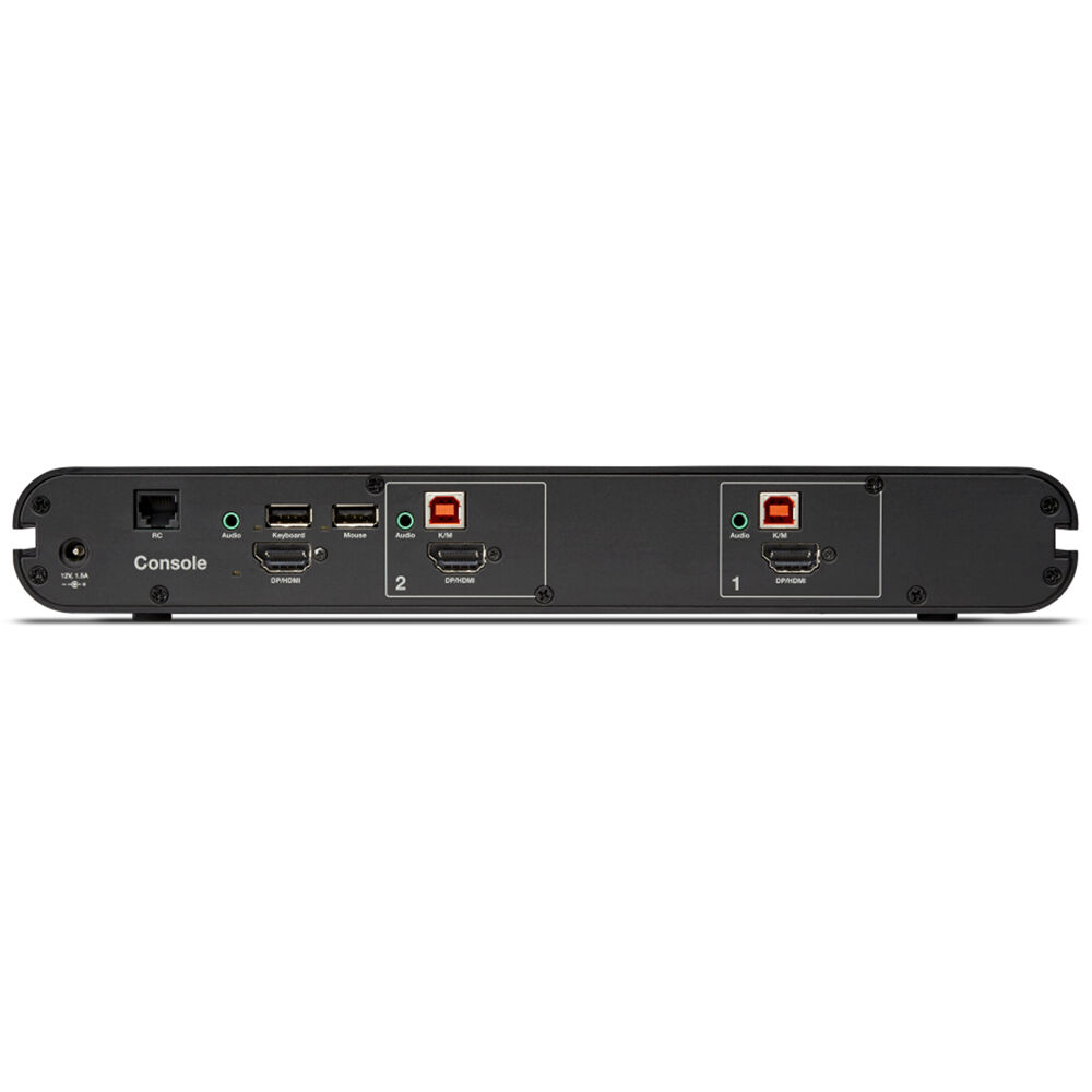 Belkin 2-port universal secure KVM switch for DisplayPort and HDMI systems, 4K support, no CAC — view 5